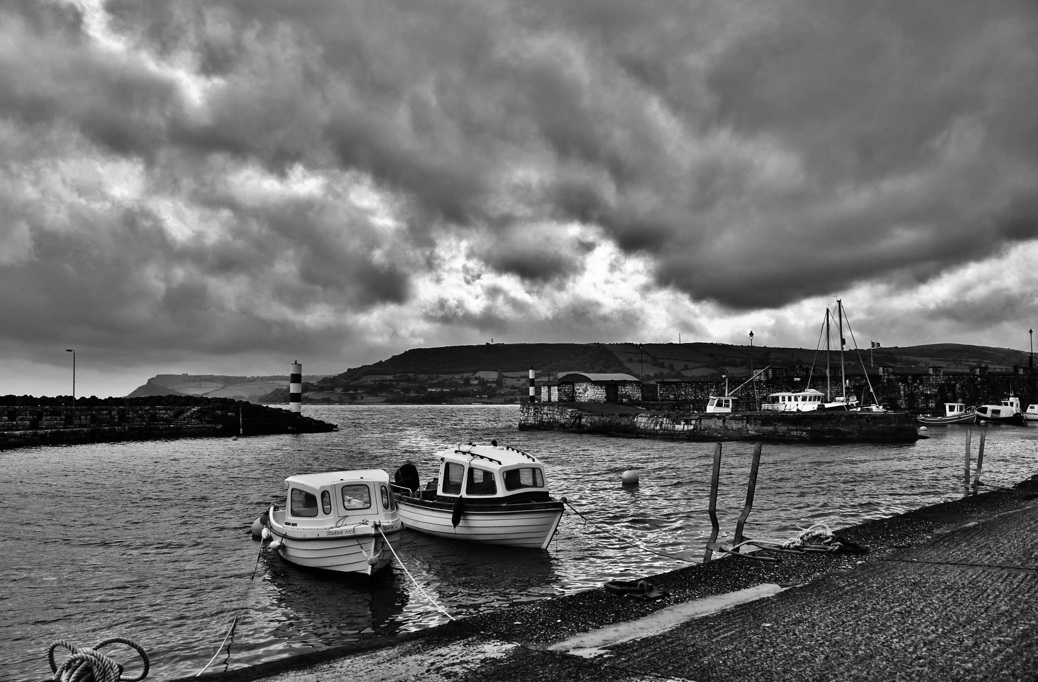 Nikon D5500 sample photo. Brooding carnlough skies photography