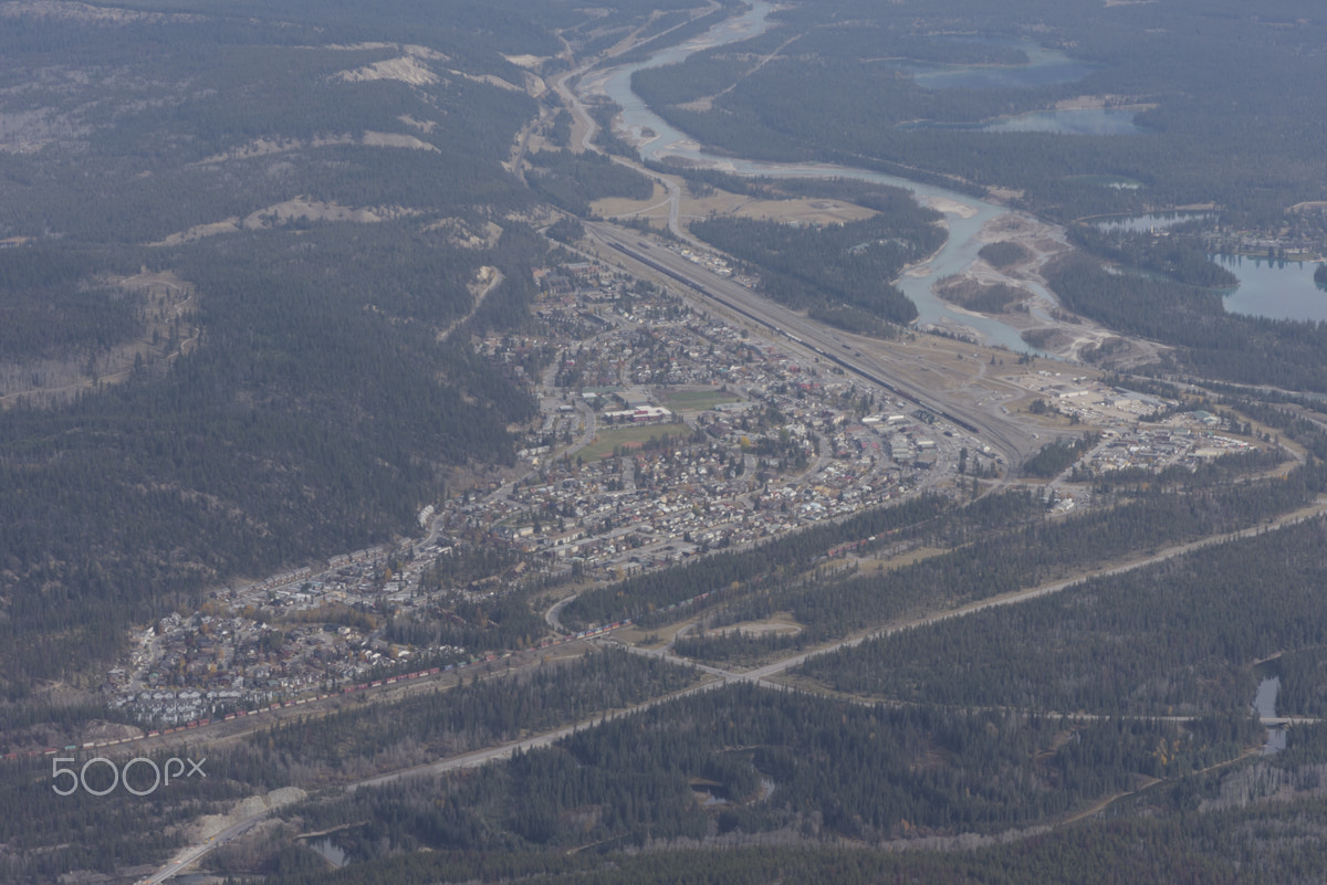 AF Nikkor 35mm f/2 sample photo. Aerial view of jasper town photography