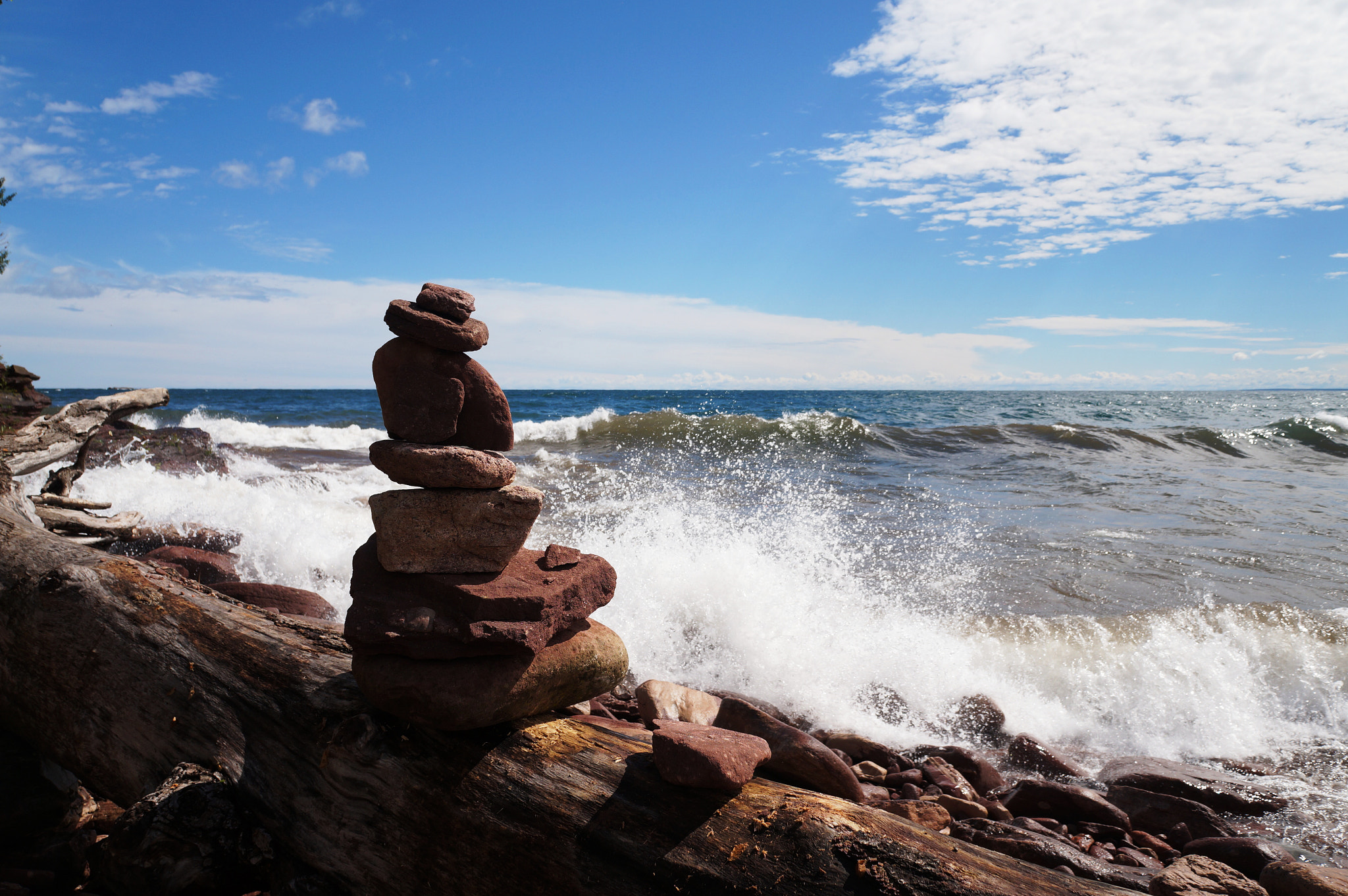 Sony Alpha a3000 + Tamron 18-200mm F3.5-6.3 Di III VC sample photo. Stacking stones photography