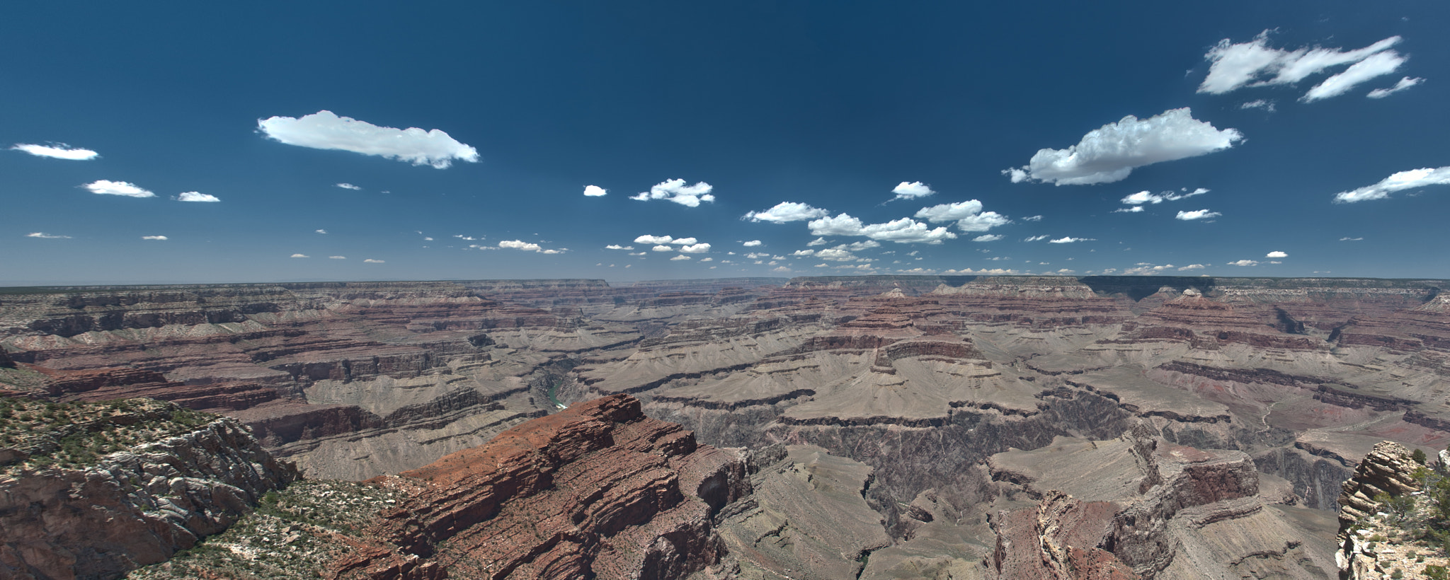 Nikon AF-S Nikkor 17-35mm F2.8D ED-IF sample photo. Grand canyon with puffy clouds photography