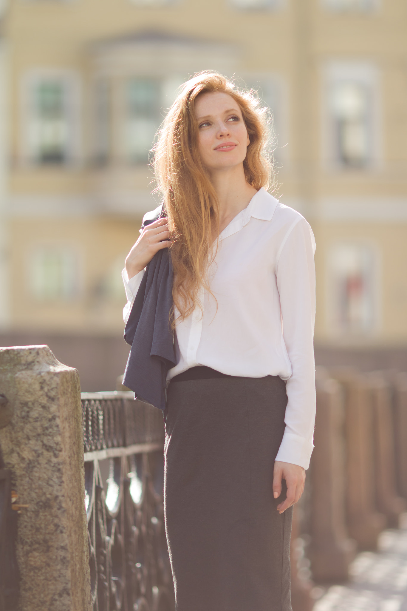 Canon EOS 60D + Canon EF 135mm F2L USM sample photo. Olessia in sunny petersburg photography