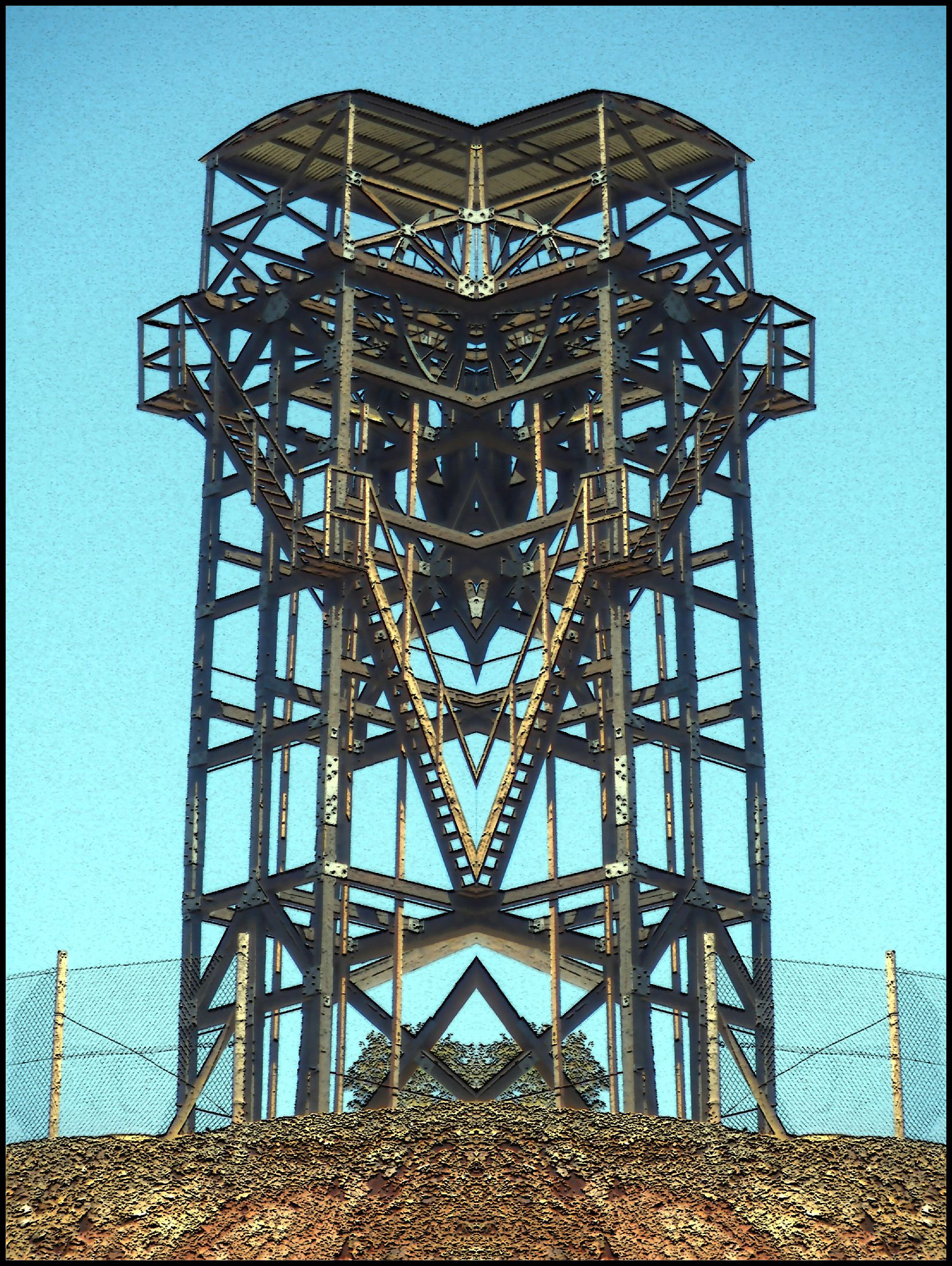 Pentax Optio M60 sample photo. Iron and blue photography