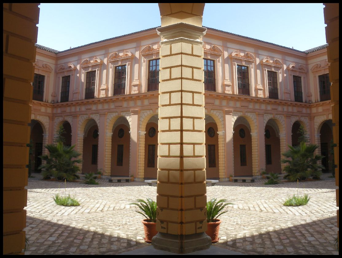 Pentax Optio M60 sample photo. Blue and courtyard photography