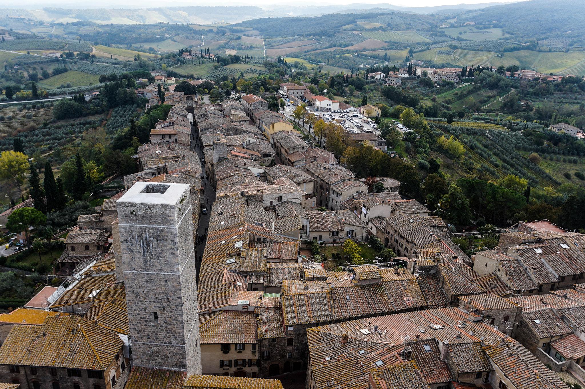 E 18-50mm F4-5.6 sample photo. Tuscany from san gimignano highest tower photography