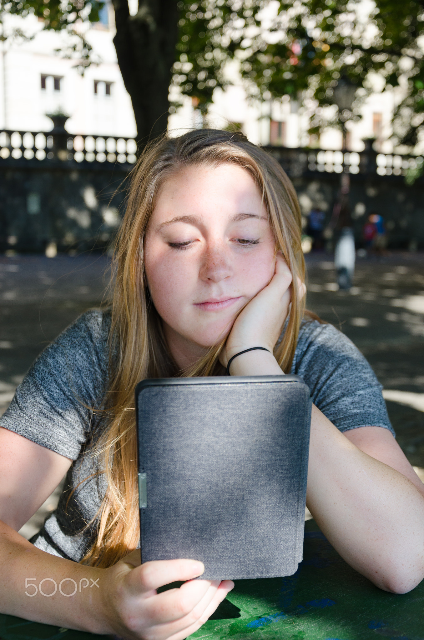 Young girl in the city