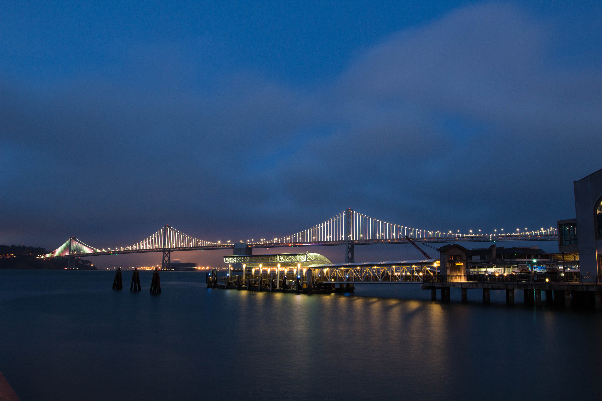 Sigma 18-35mm f/1.8 DC HSM sample photo. Bay bridge at night photography