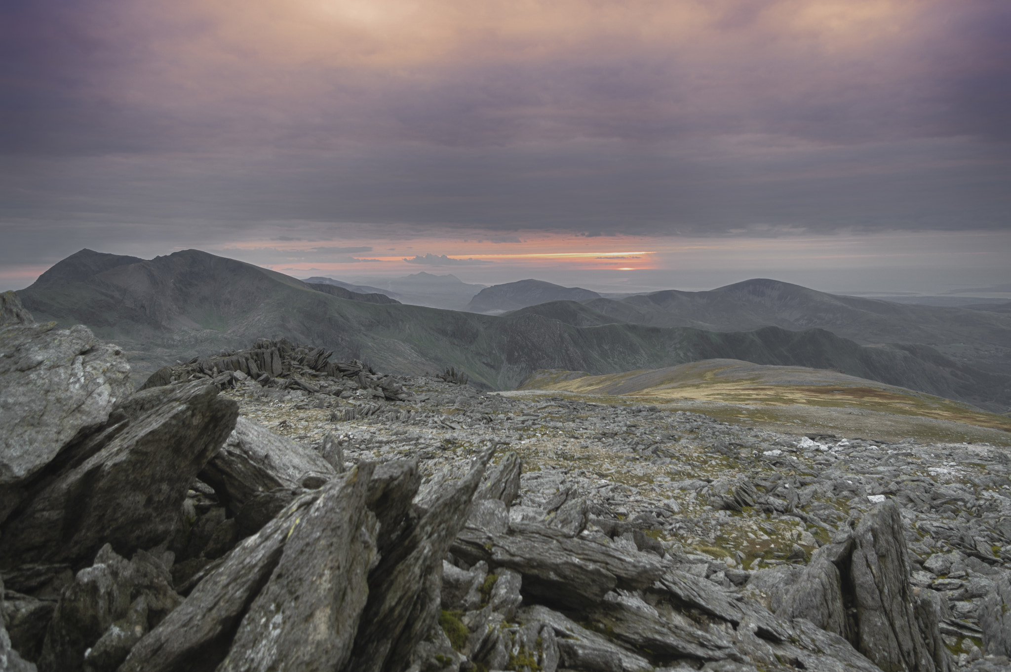 Pentax smc DA 18-55mm F3.5-5.6 AL WR sample photo. Glyder fawer sunset photography