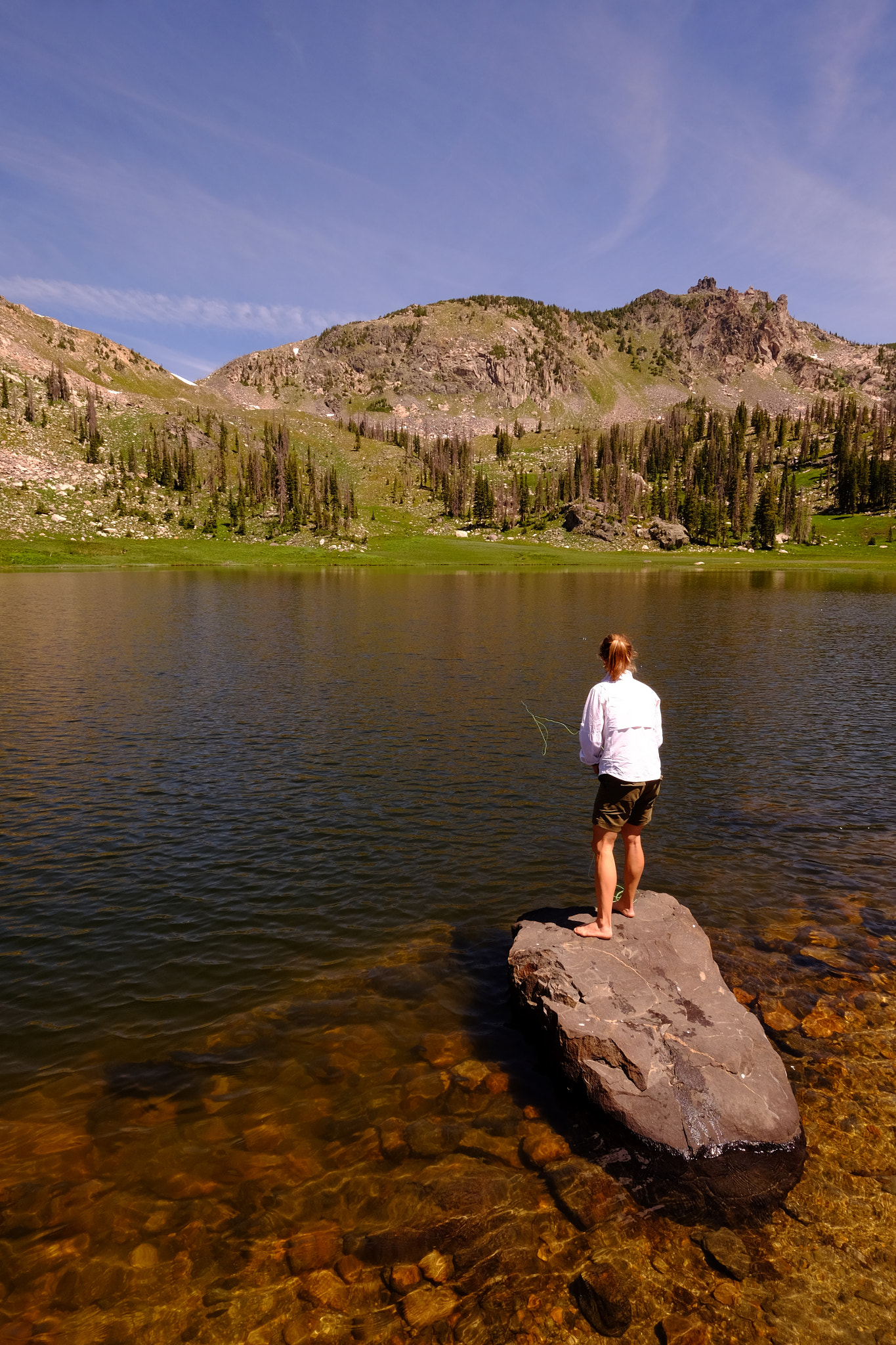Woman Fly fishing in Colorado