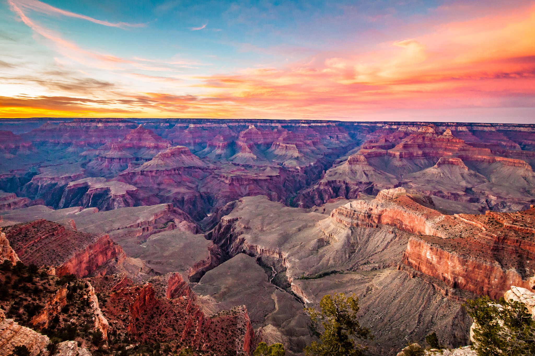 Canon EOS 500D (EOS Rebel T1i / EOS Kiss X3) sample photo. Sunset at grand canyon photography