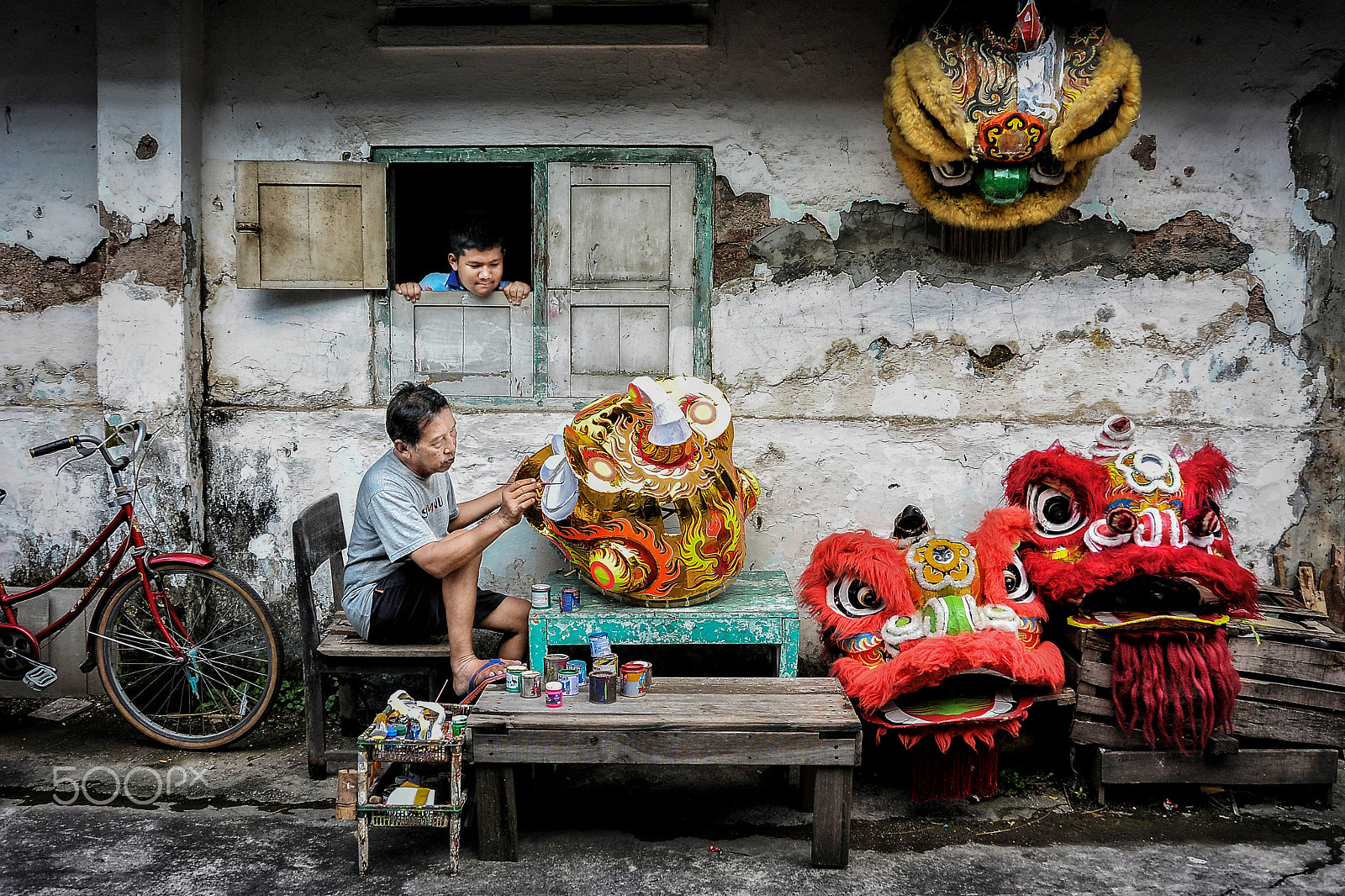 Nikon 1 J3 sample photo. Making barongsai photography