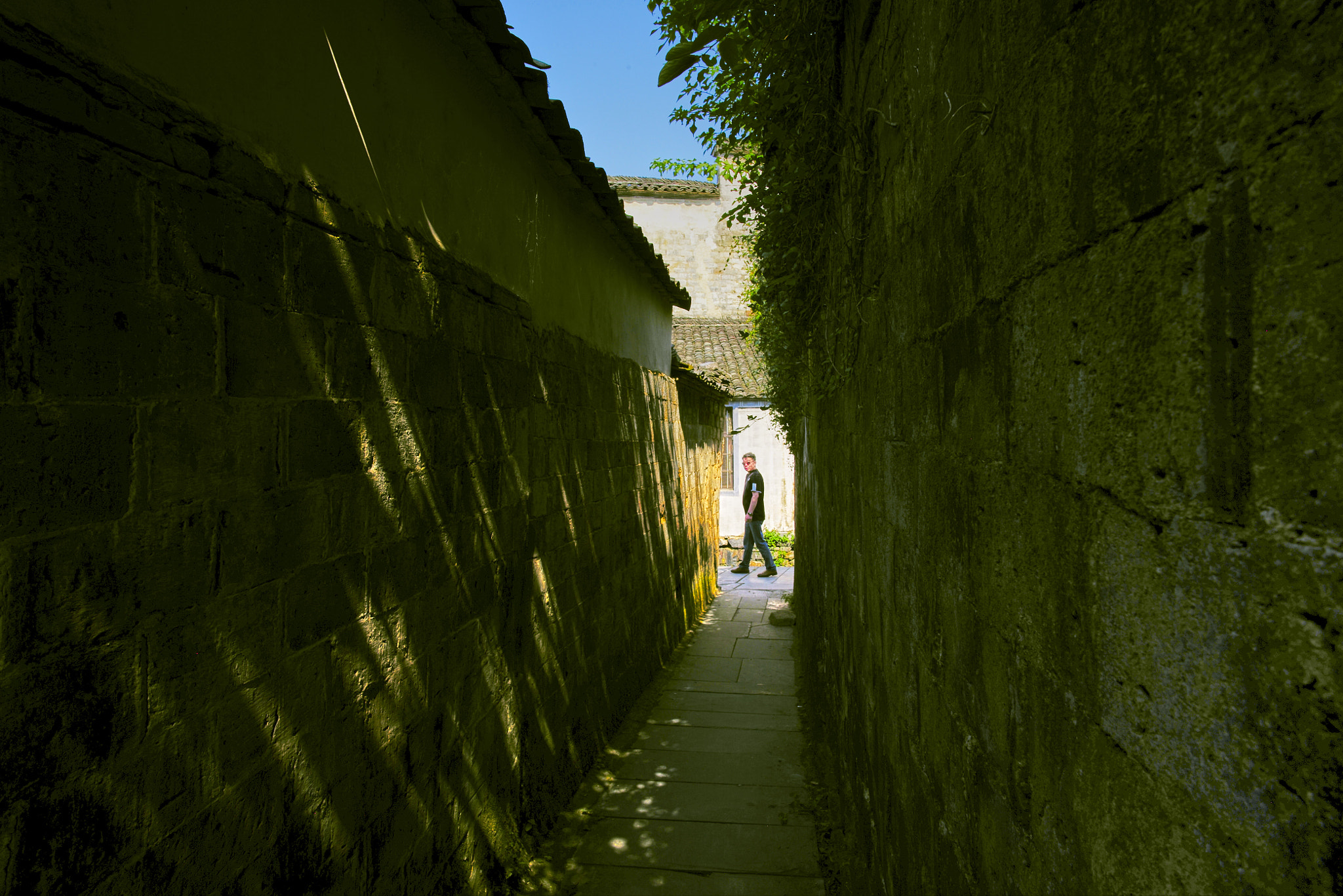 Leica M (Typ 240) + Leica Summilux-M 21mm F1.4 Asph sample photo. Lights in shadow lane photography