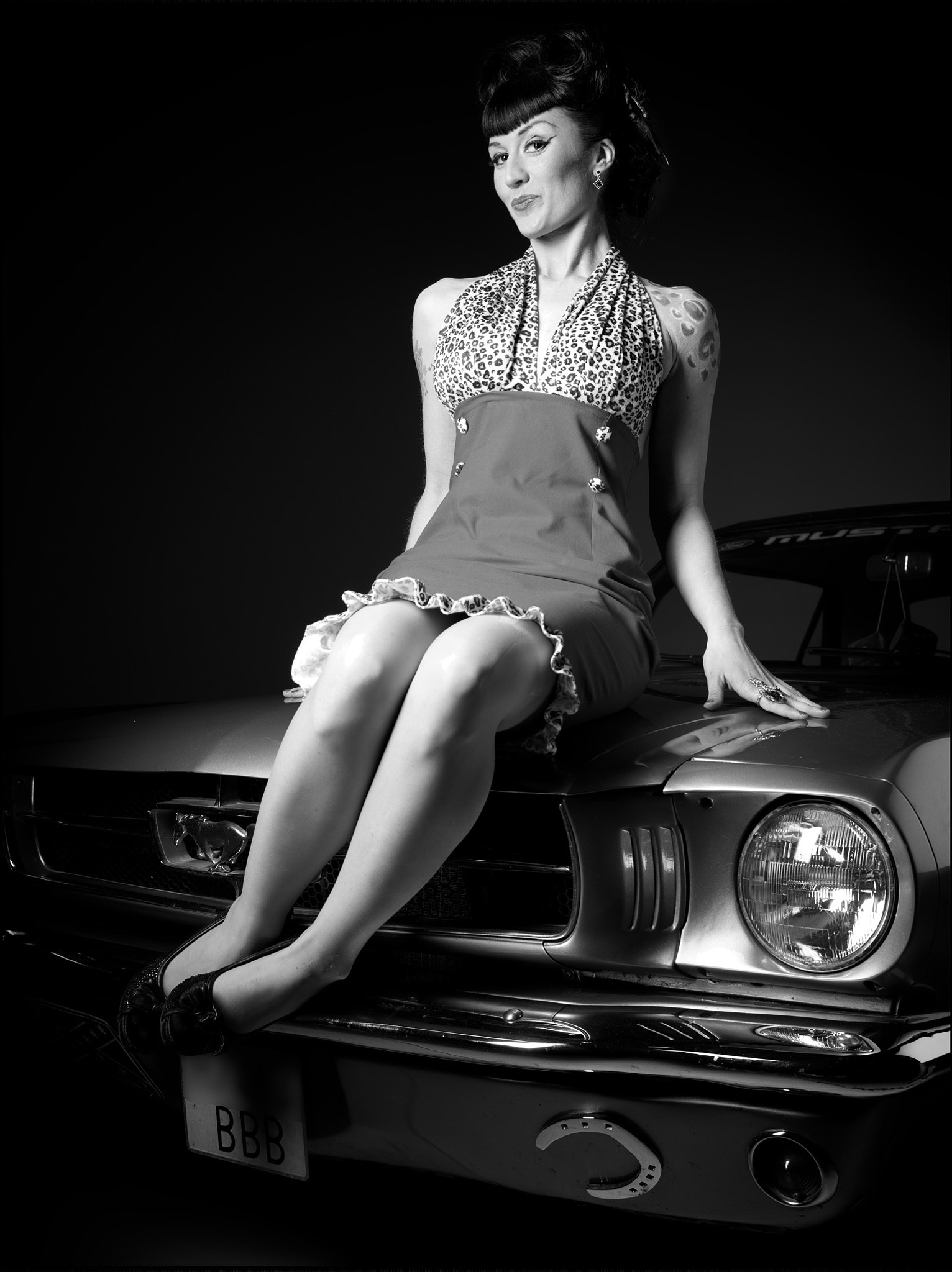 Pentax 645D sample photo. Pin up classic car photography