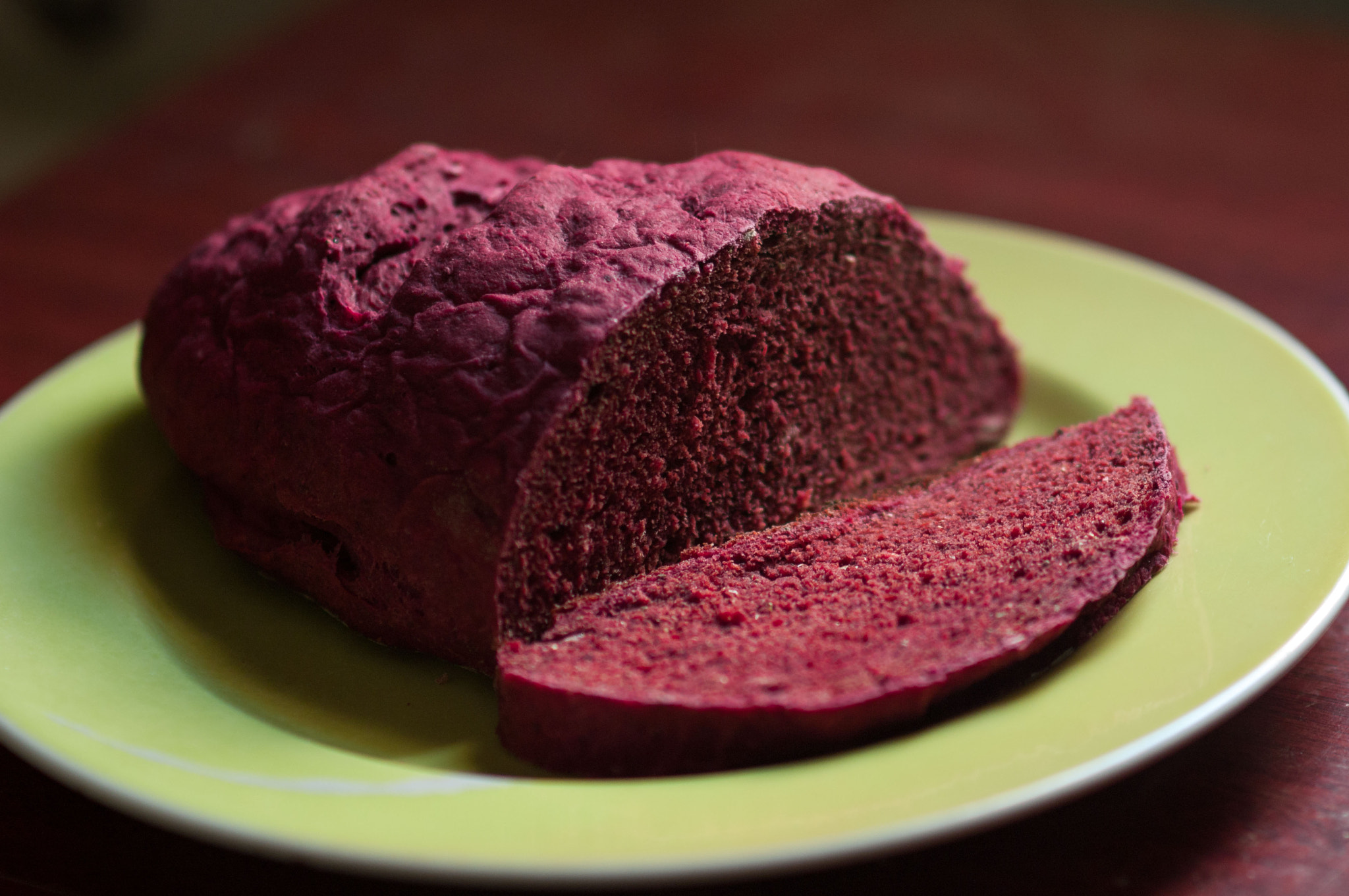 Pentax K20D + A Series Lens sample photo. Beet bread photography