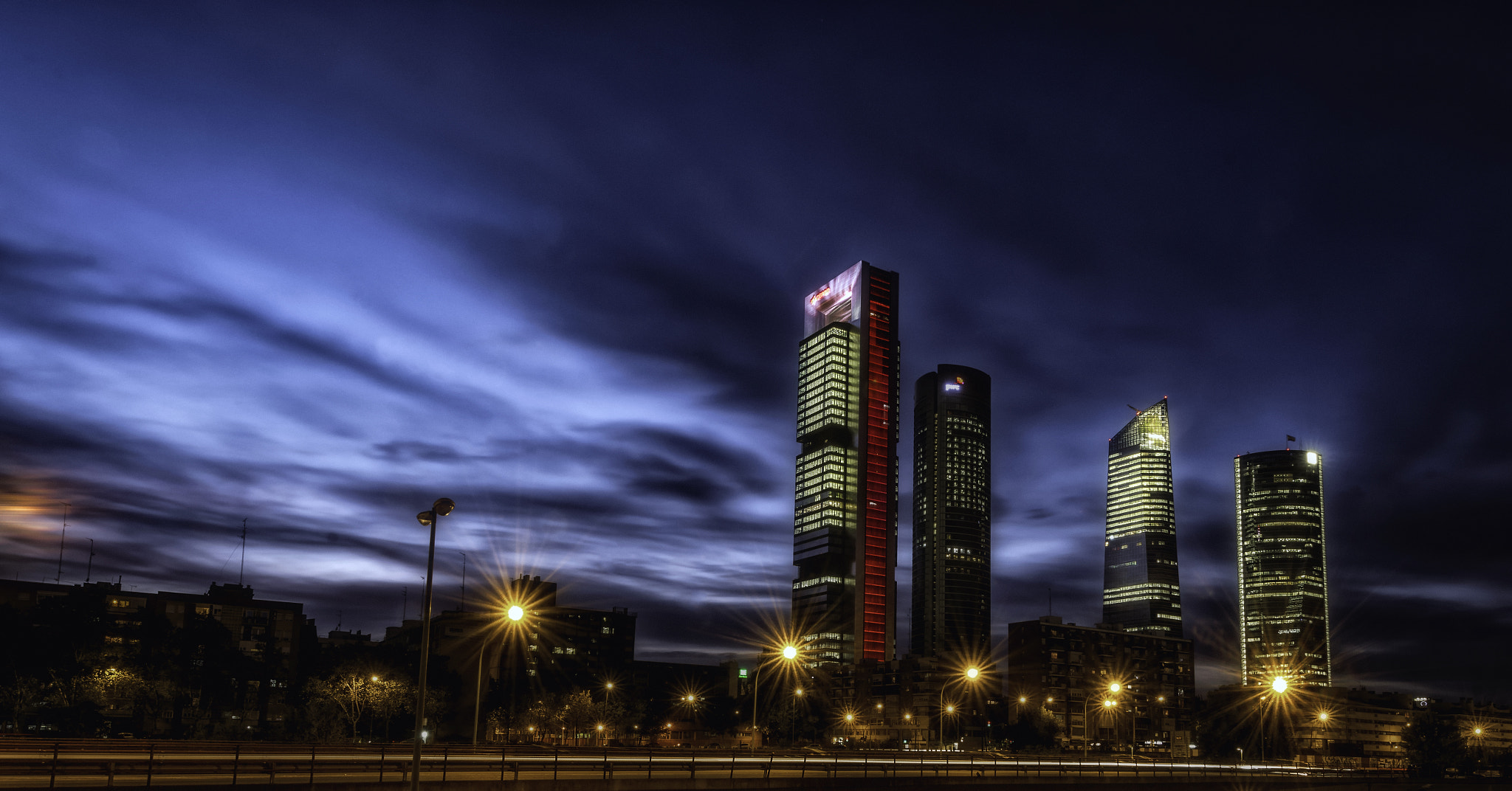 Nikon AF-S Nikkor 14-24mm F2.8G ED sample photo. Madrid skyline photography