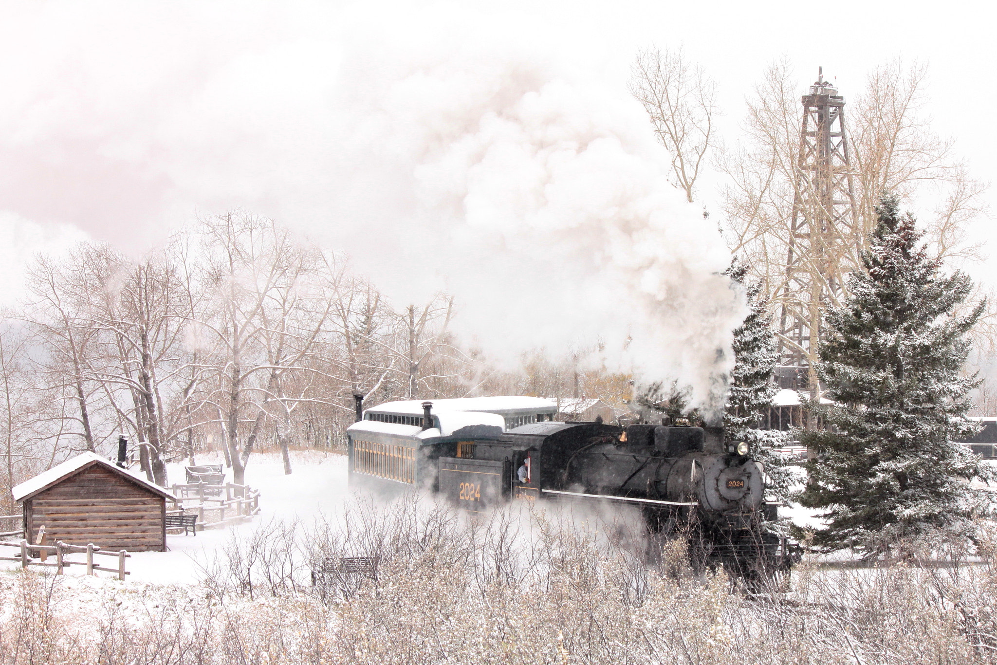 Canon EF-S 55-250mm F4-5.6 IS II sample photo. Snow train photography