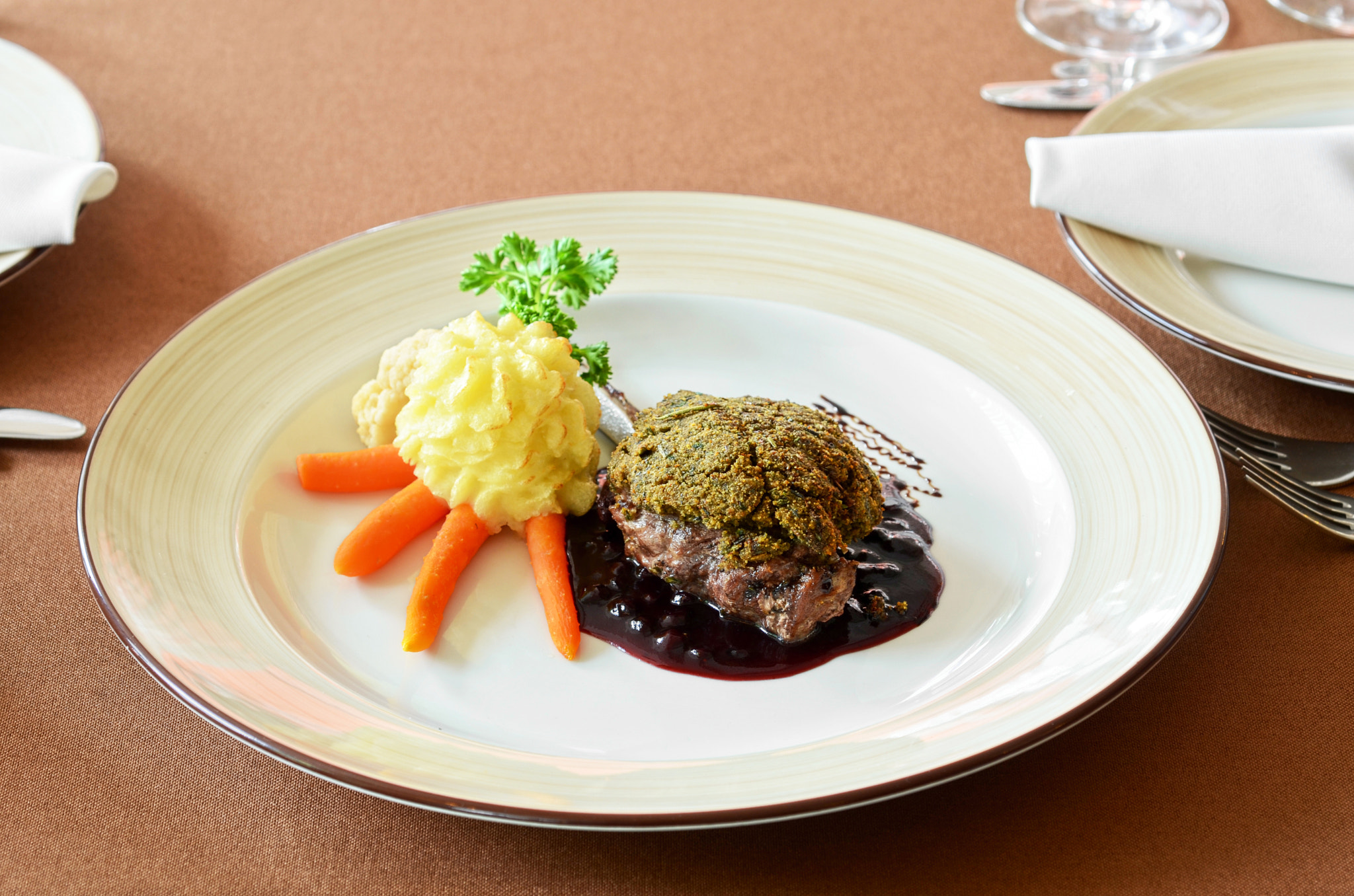 Nikon D7000 + Nikon AF Micro-Nikkor 60mm F2.8D sample photo. Venison with whortleberry sause photography