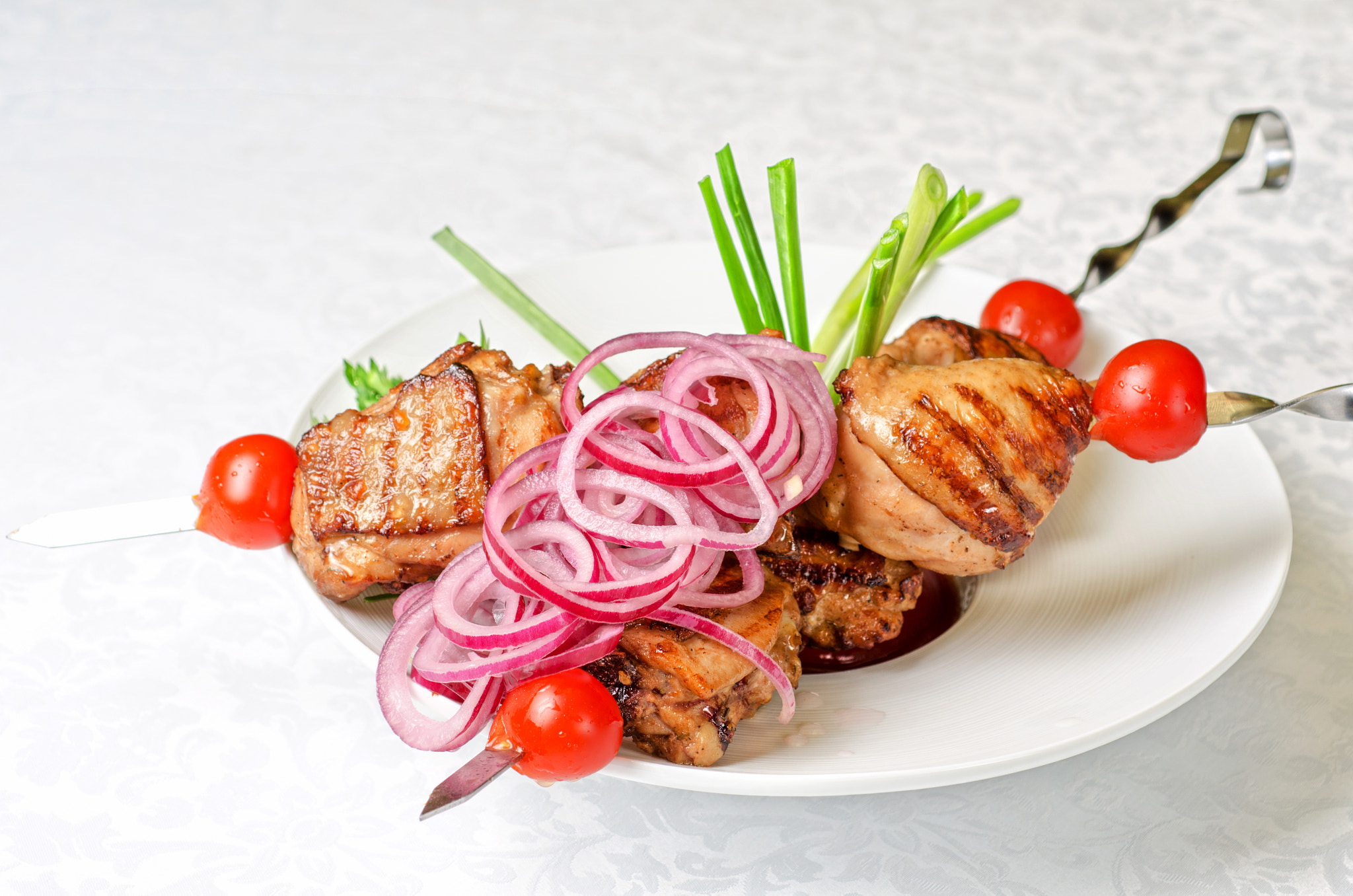 Nikon D7000 + Nikon AF Micro-Nikkor 60mm F2.8D sample photo. Grilled kebab meat photography