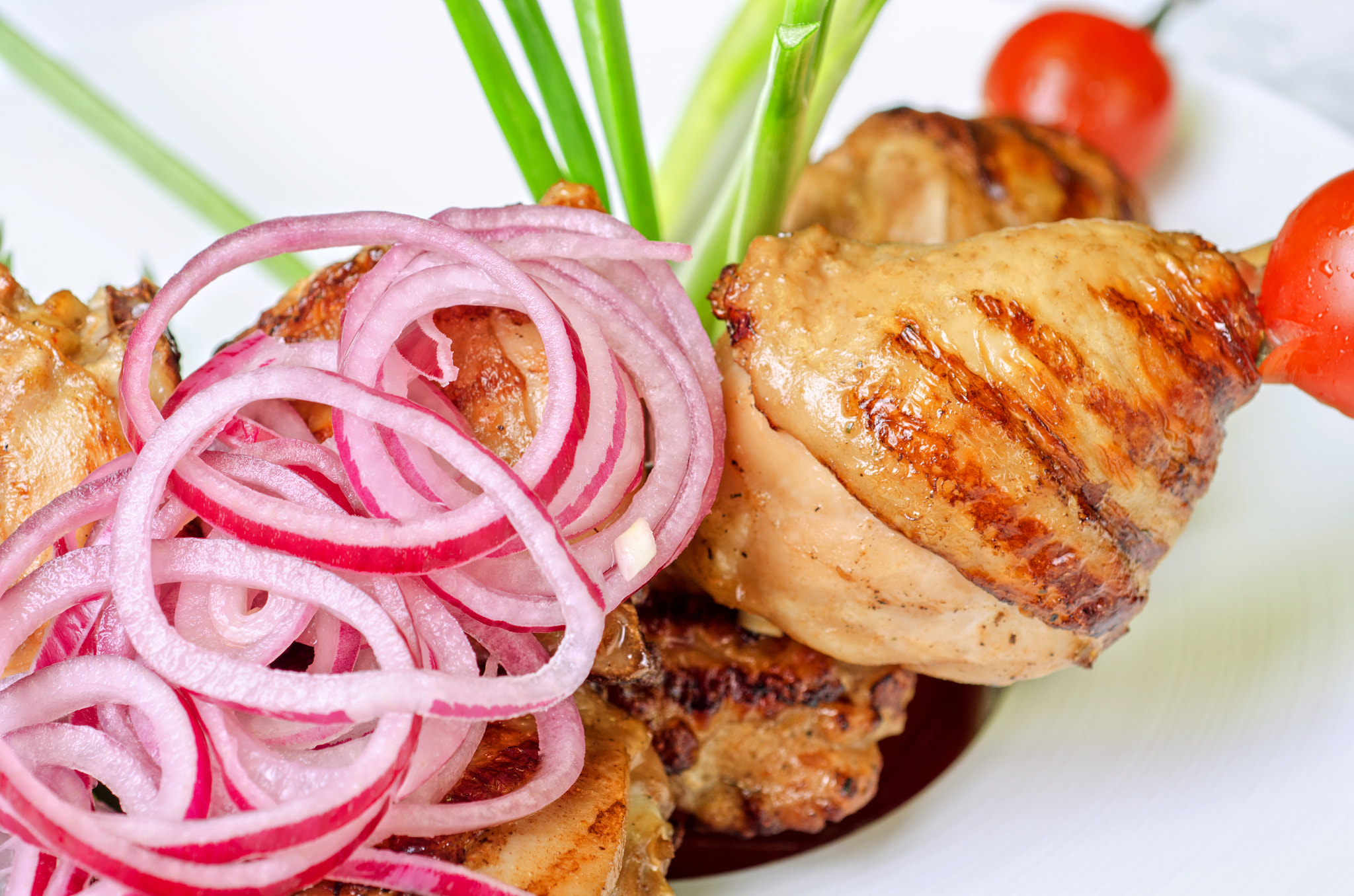 Nikon AF Micro-Nikkor 60mm F2.8D sample photo. Grilled kebab meat photography