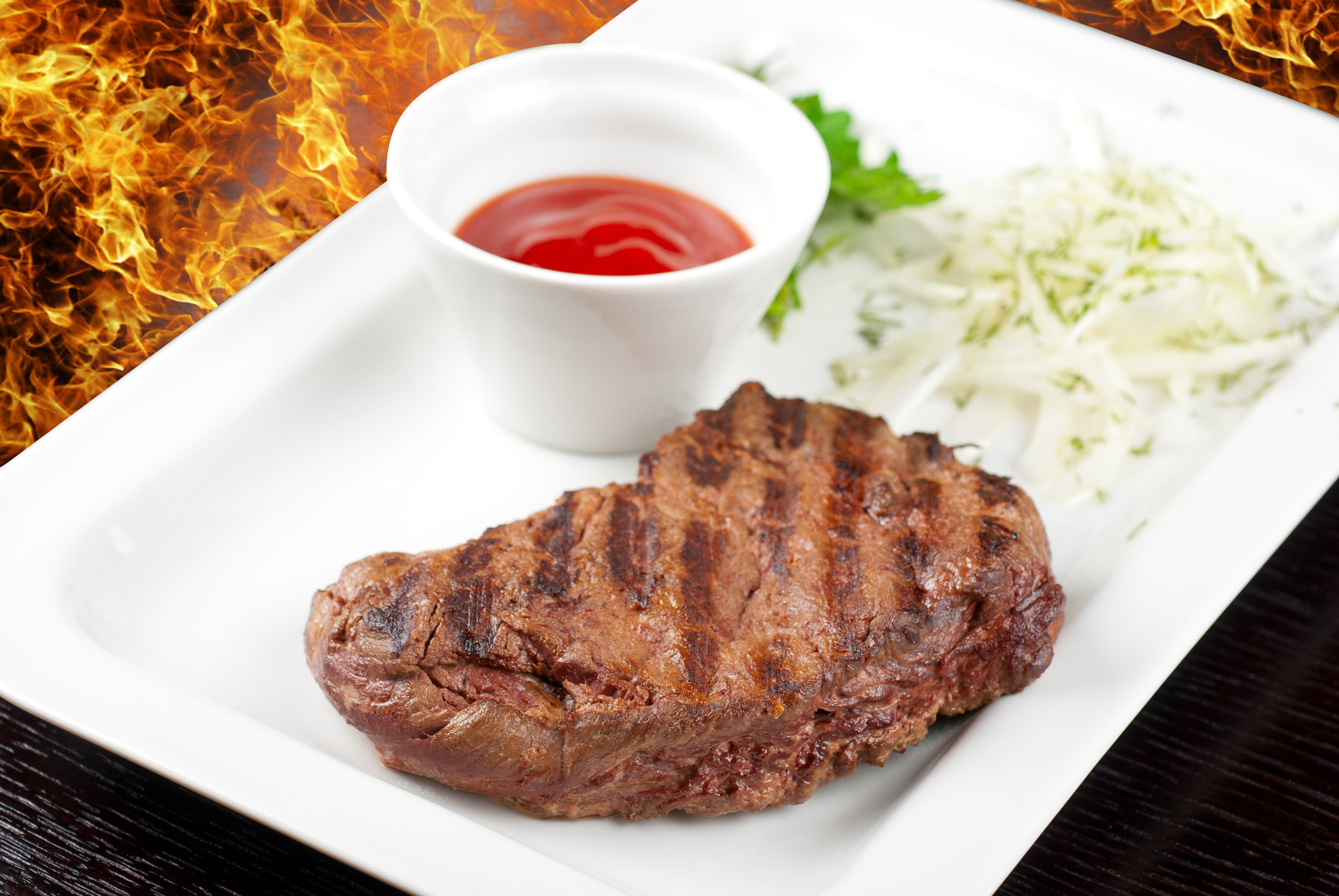 Nikon AF Micro-Nikkor 60mm F2.8D sample photo. Juicy roasted beef steak photography