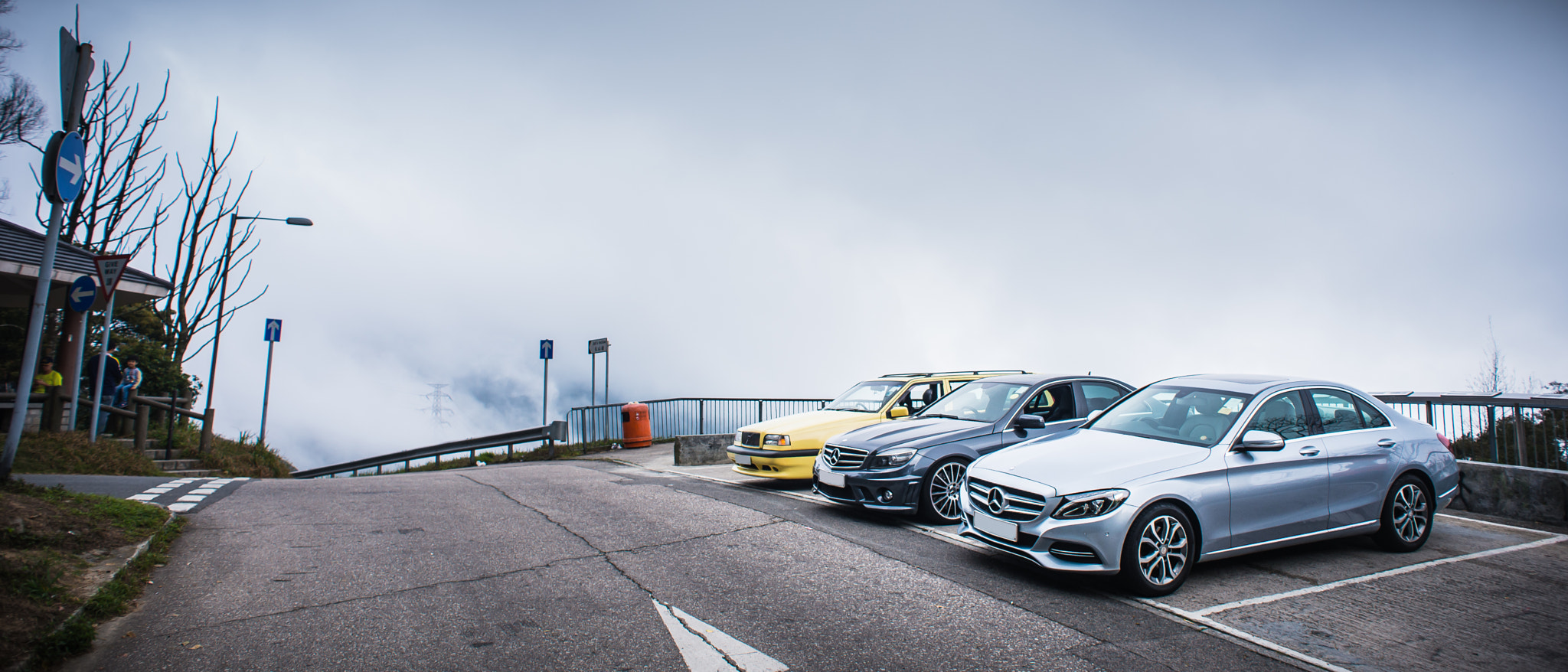 Nikon D610 + Nikon AF Nikkor 20mm F2.8D sample photo. Volvo + 2 mercedes benz photography