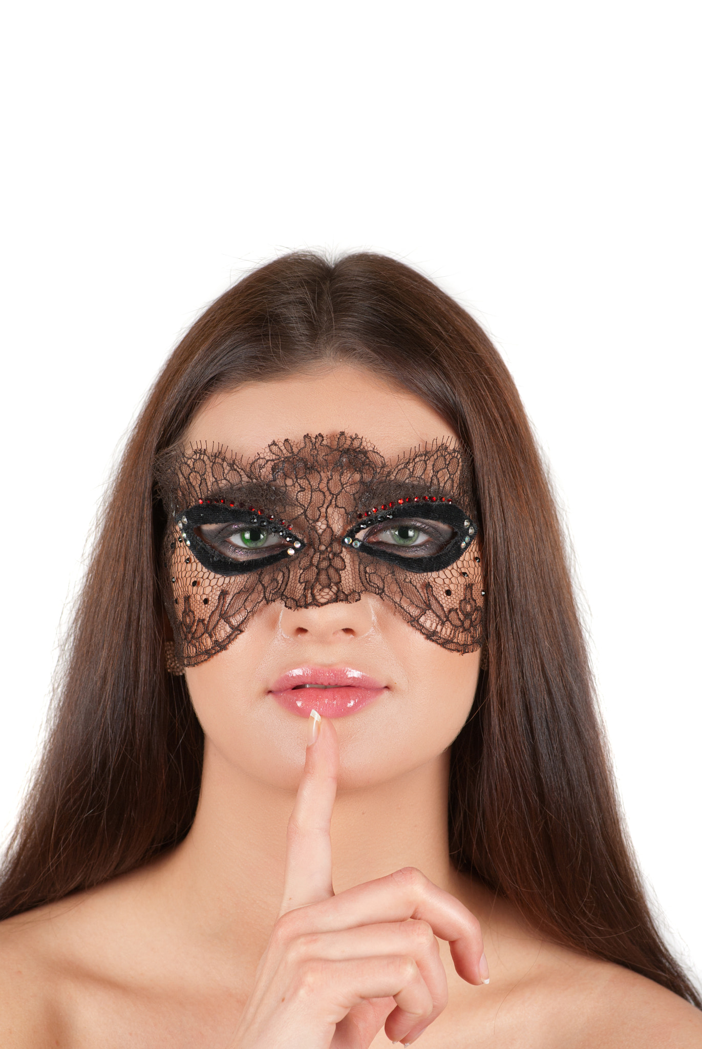 Nikon AF-Nikkor 80-200mm F2.8D ED sample photo. Girl at mask photography