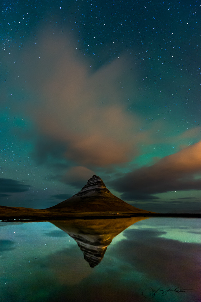 Nikon D3S sample photo. Kirkjufell night photography