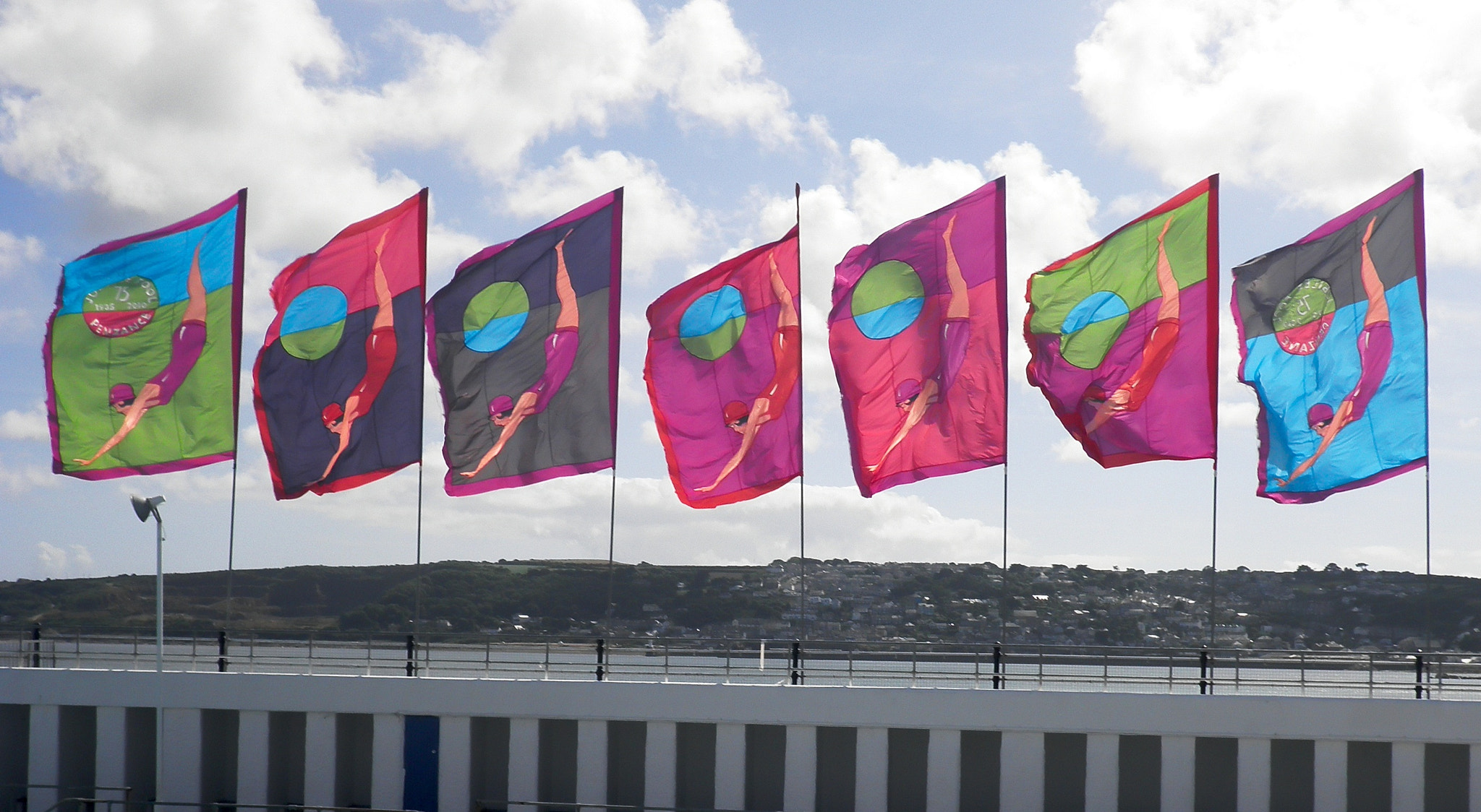 Olympus FE5020,X935 sample photo. Flags - penzance, cornwall, england photography