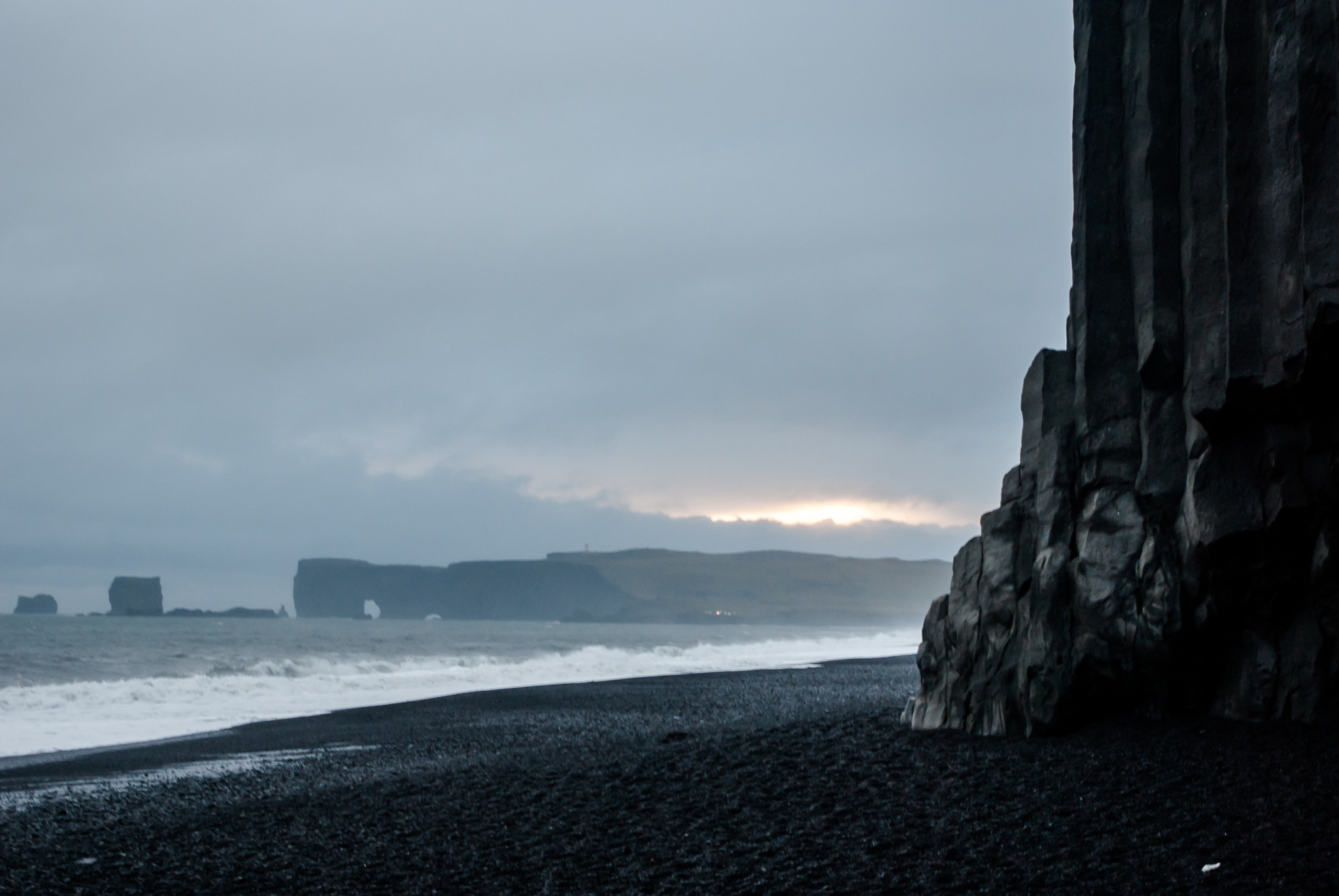 Pentax K200D sample photo. Iceland, black beach photography