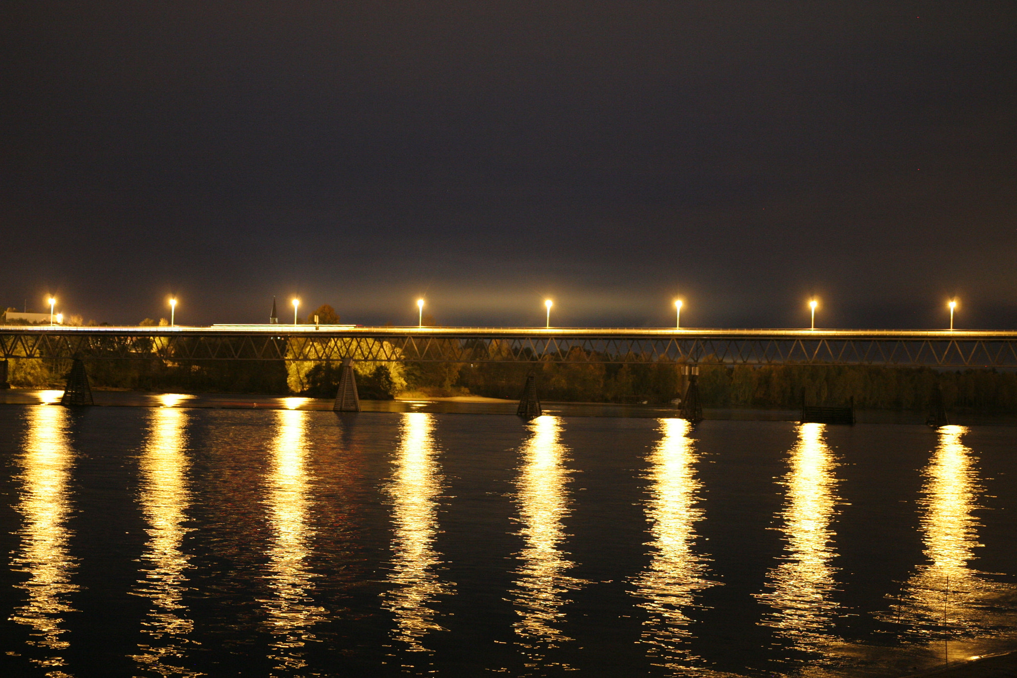 Sigma 18-35mm f/1.8 DC HSM sample photo. Fetsund bridge by night photography