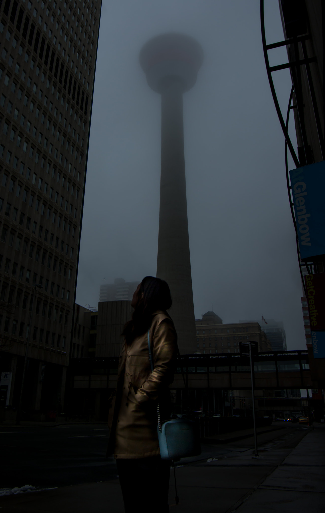 Pentax K20D sample photo. Calgary tower photography