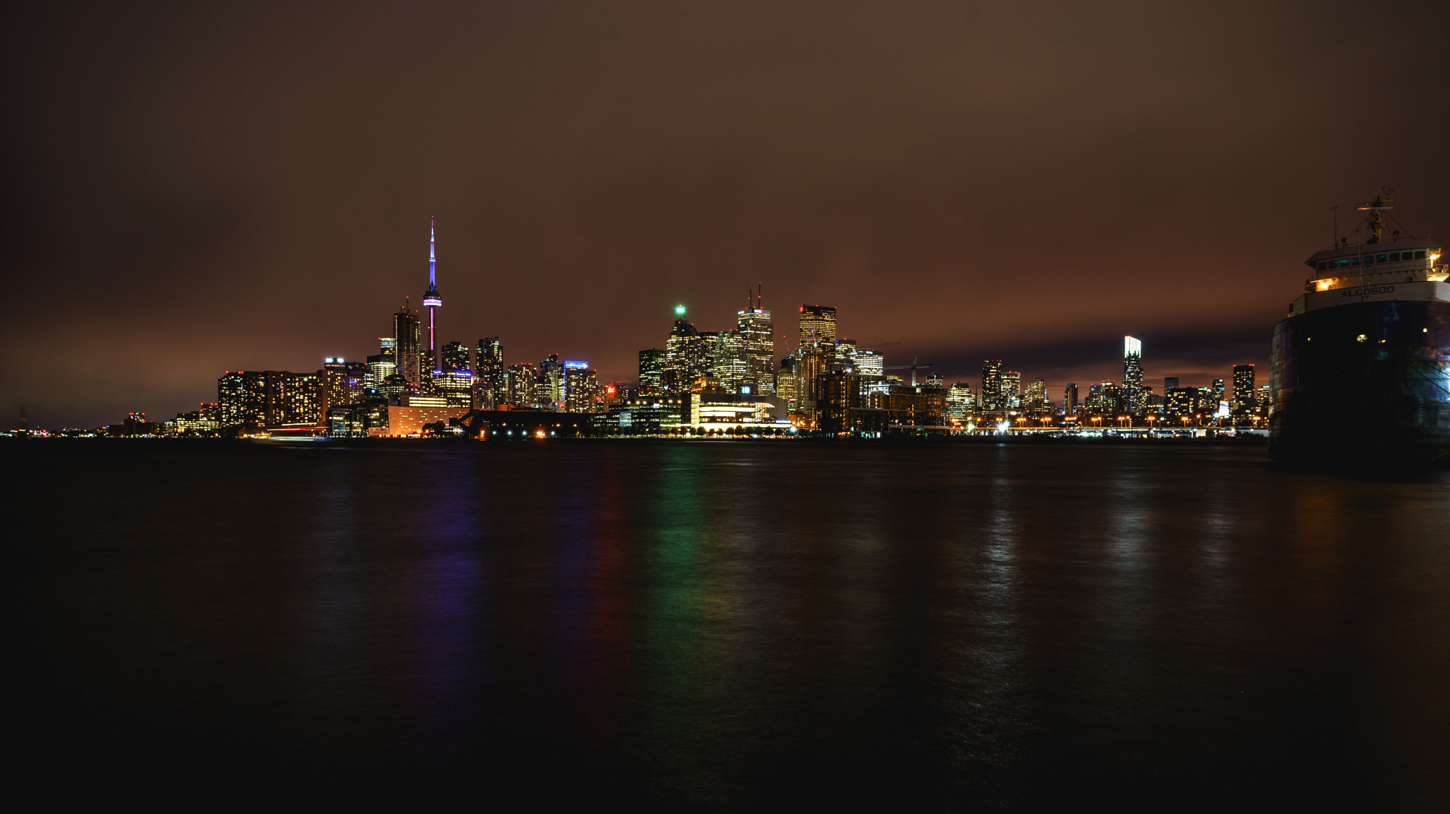 Sony a7 II sample photo. Toronto skyline at night photography