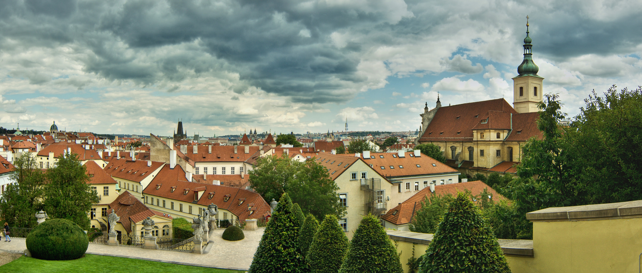 Sony SLT-A65 (SLT-A65V) + 20mm F2.8 sample photo. View of vrtbovská garden - prague photography