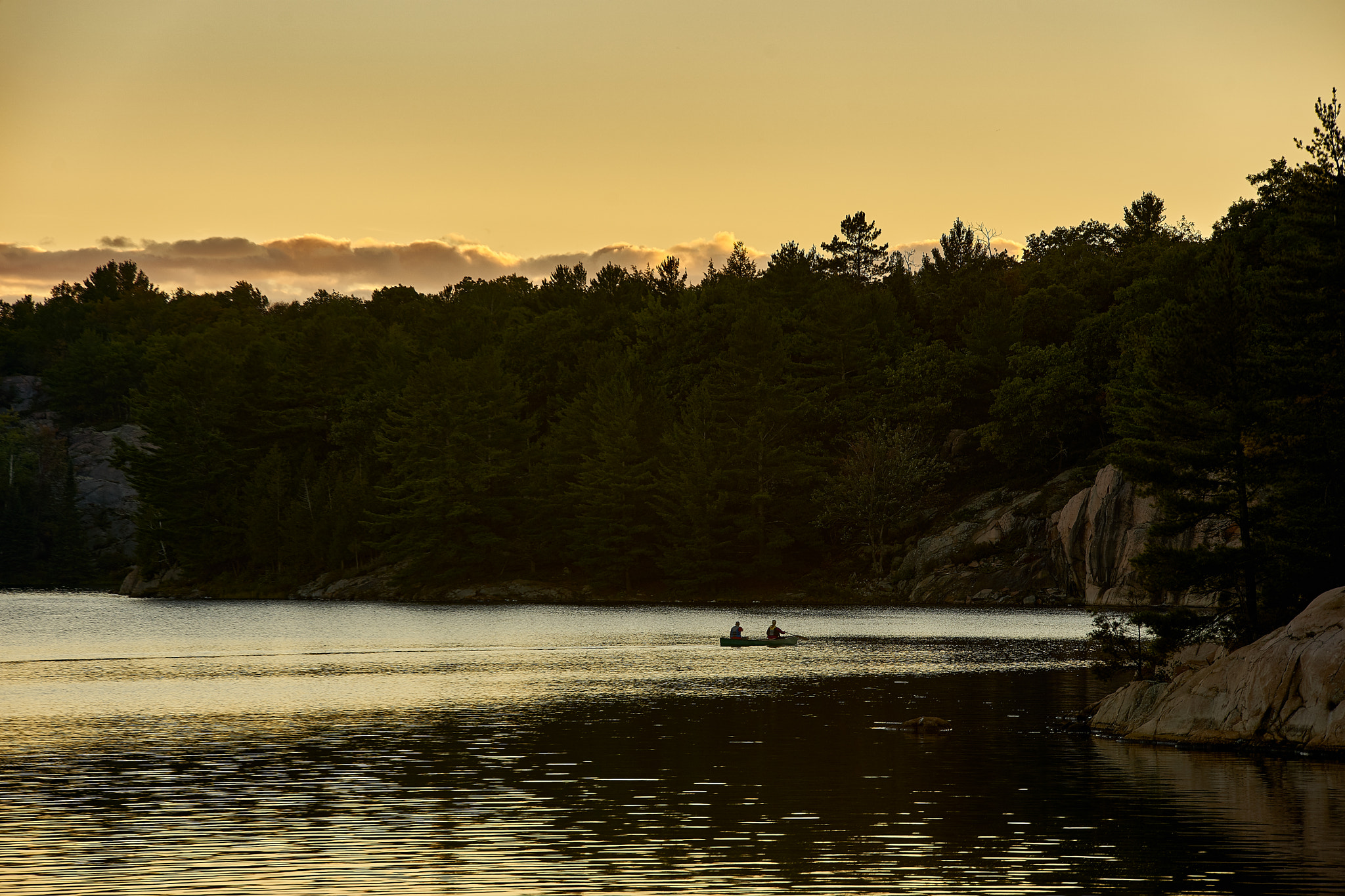70-200mm F2.8 sample photo. Landscape photography | canoeing on george lake photography