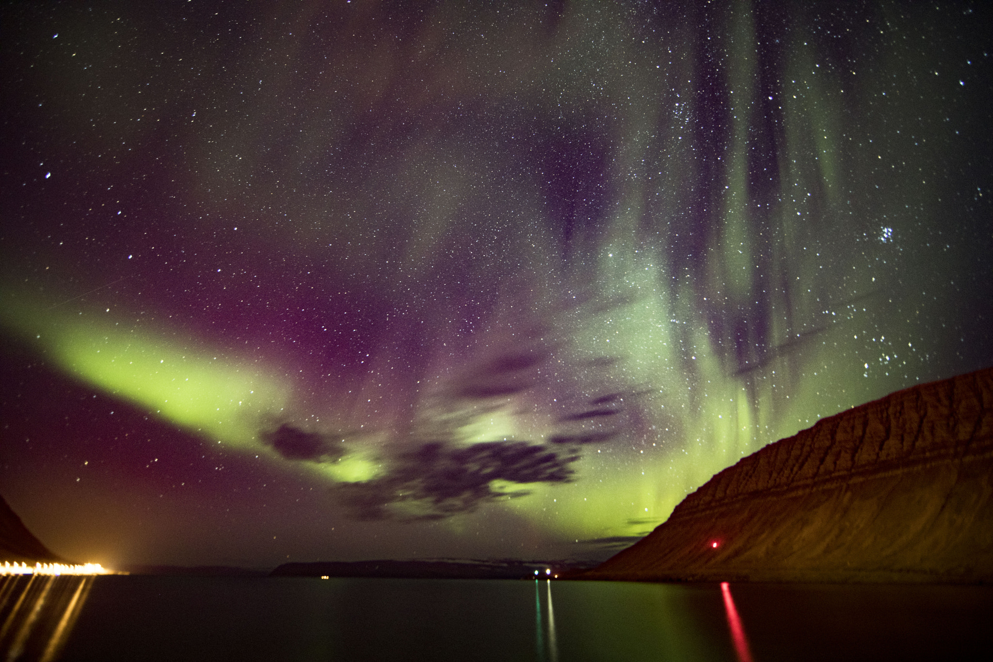 Canon EF 14mm F2.8L II USM sample photo. Isafjordur northern lights photography