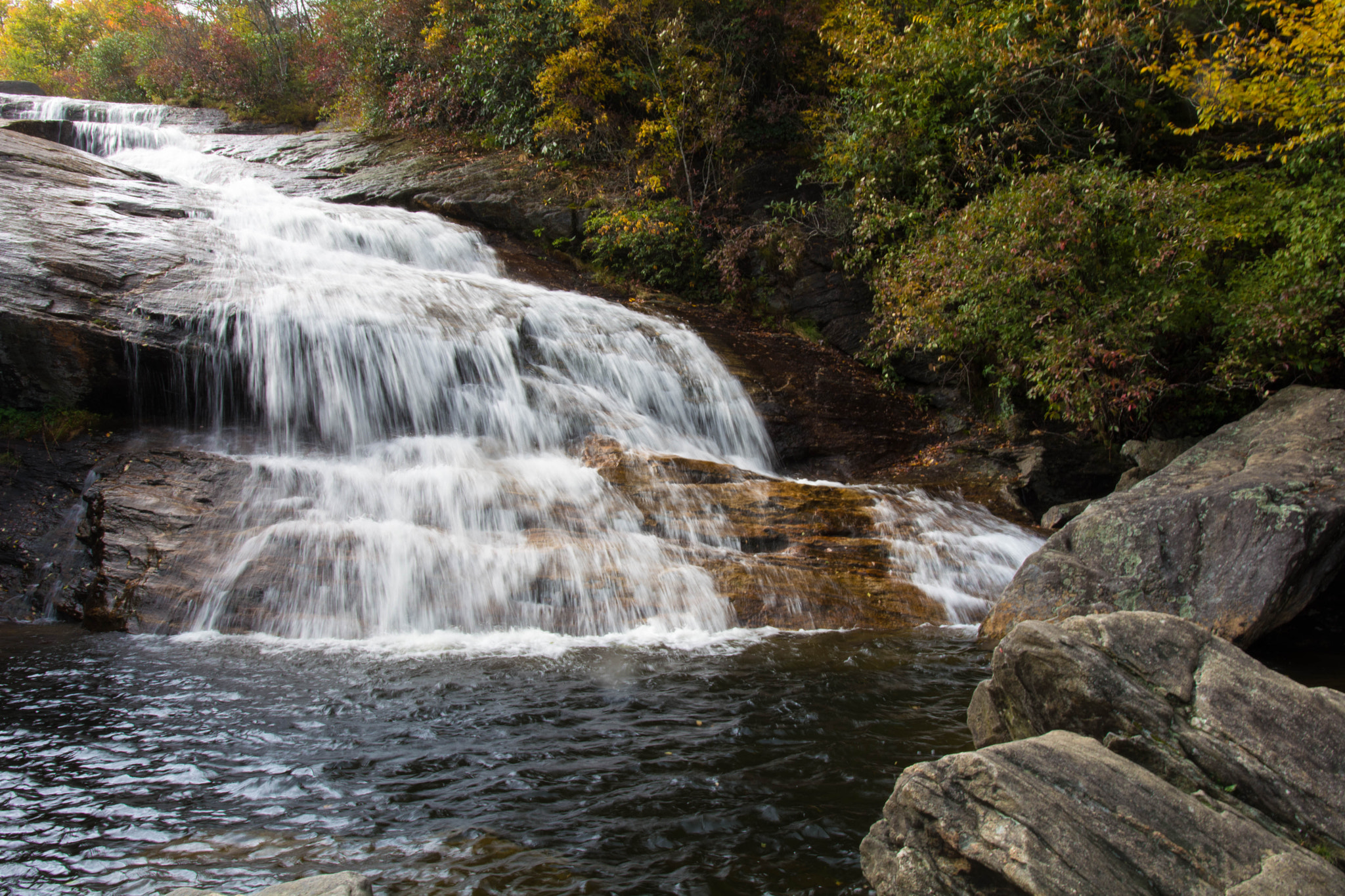 Nikon D5200 + Sigma 18-35mm F1.8 DC HSM Art sample photo. Rain comes down the falls photography