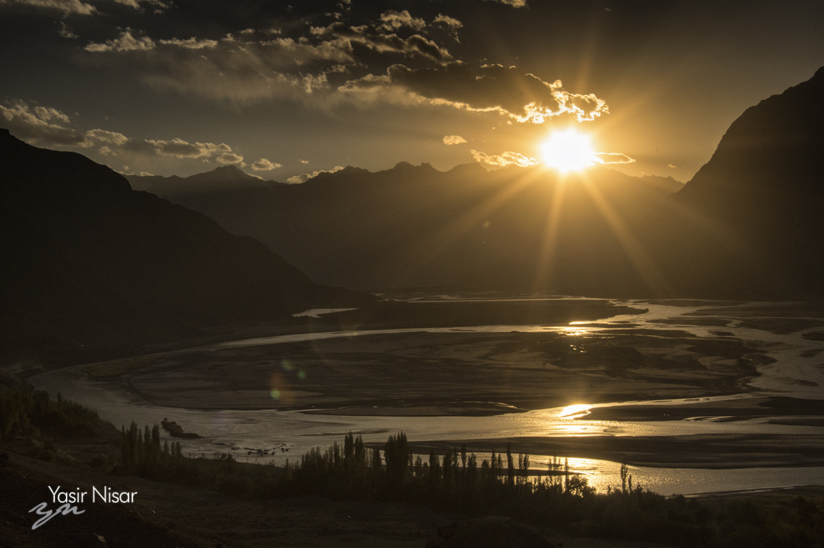 Pentax K-3 sample photo. Sunset at indus river photography