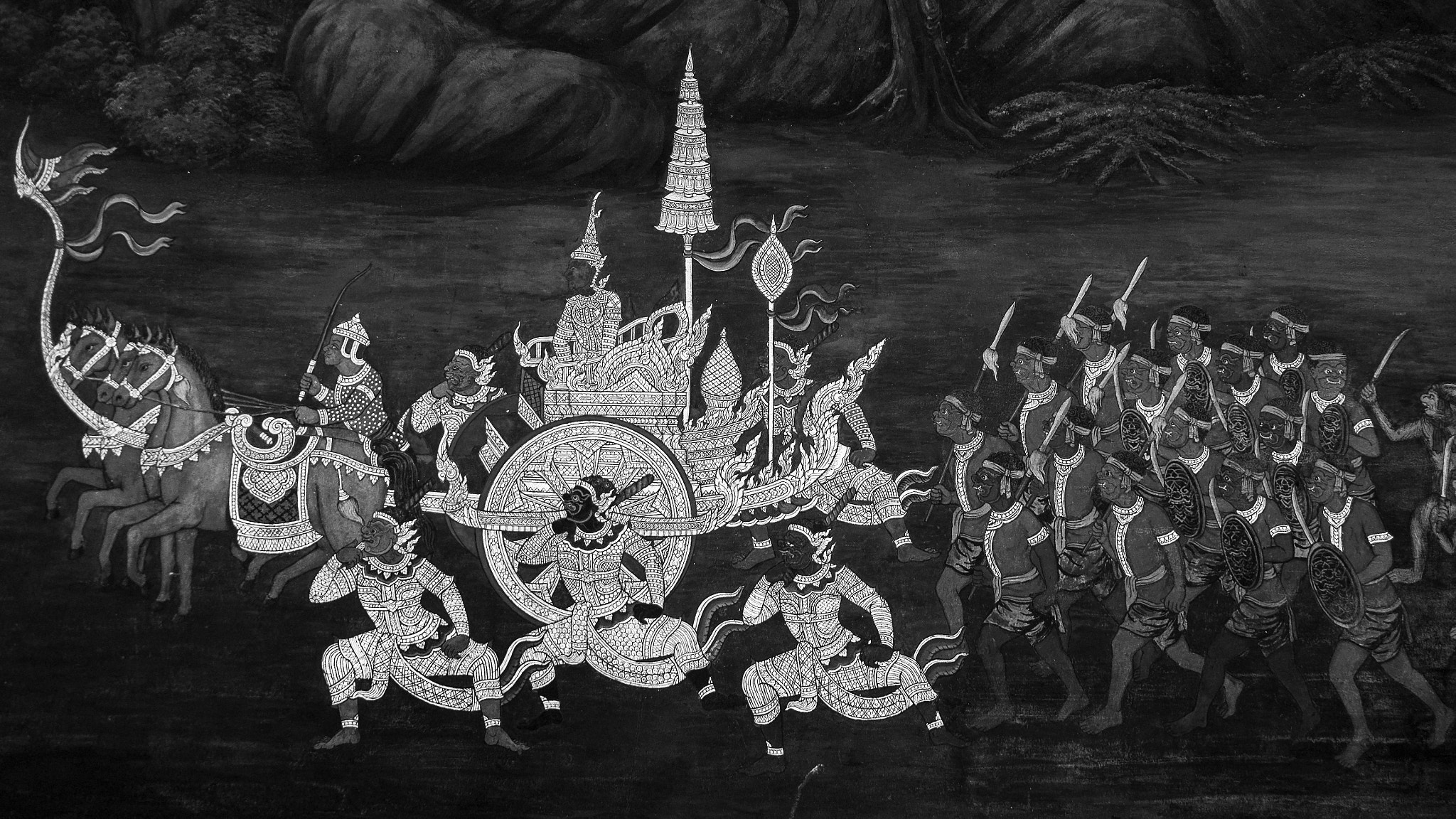OLYMPUS M.14-150mm F4.0-5.6 II sample photo. Ramakien murals photography