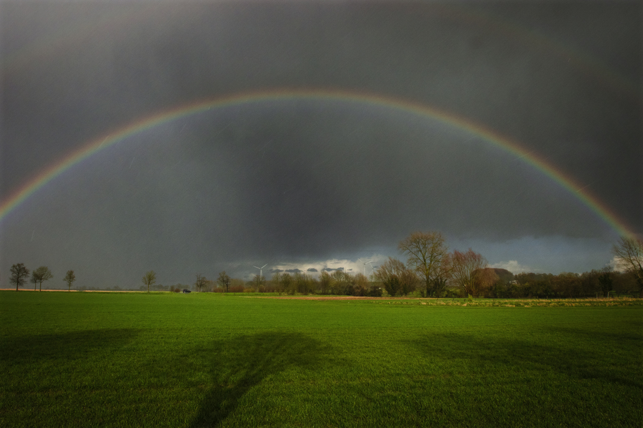 Nikon D5300 + Nikon AF-S DX Nikkor 17-55mm F2.8G ED-IF sample photo. Rainbow over the field photography