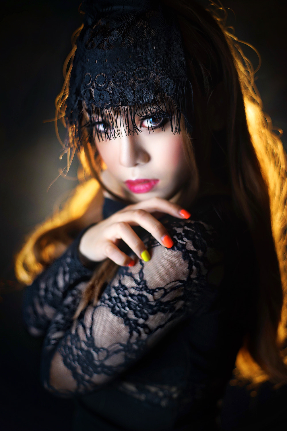 Sony a99 II sample photo. Woman in black photography