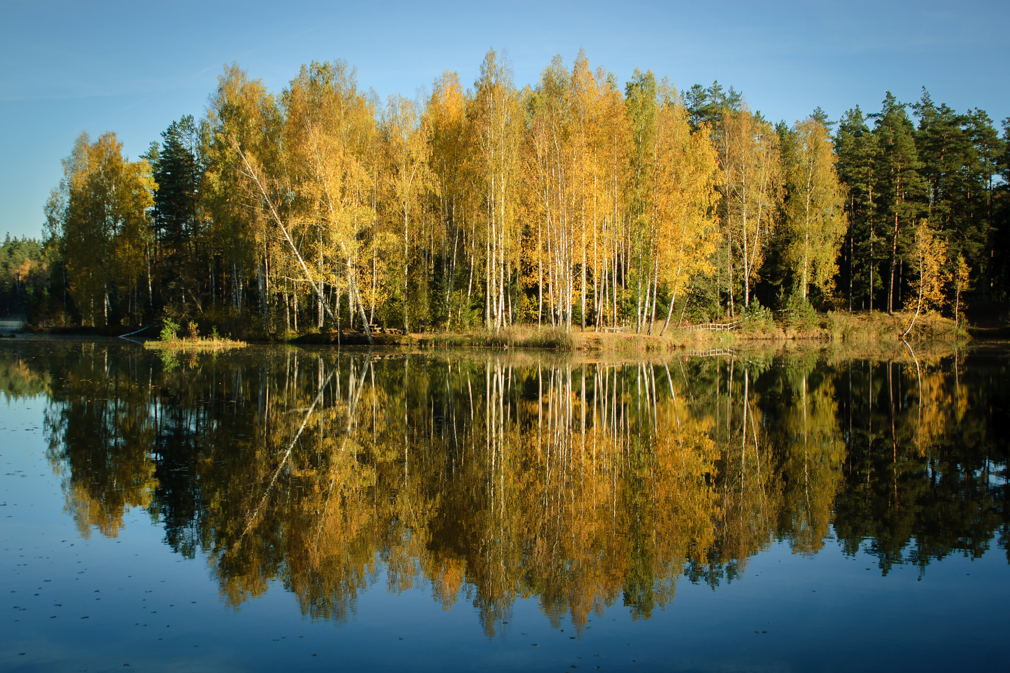 Nikon D70s + Sigma 28-105mm F2.8-4 Aspherical sample photo. Autumn mirror photography