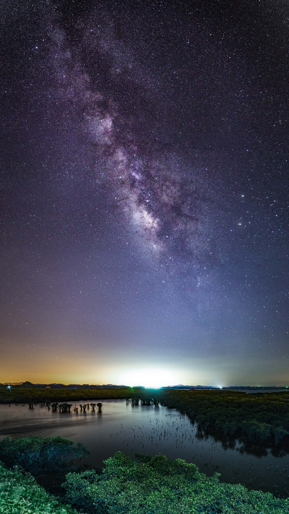 Pentax smc DA 18-55mm F3.5-5.6 AL sample photo. Wetland and galaxy photography