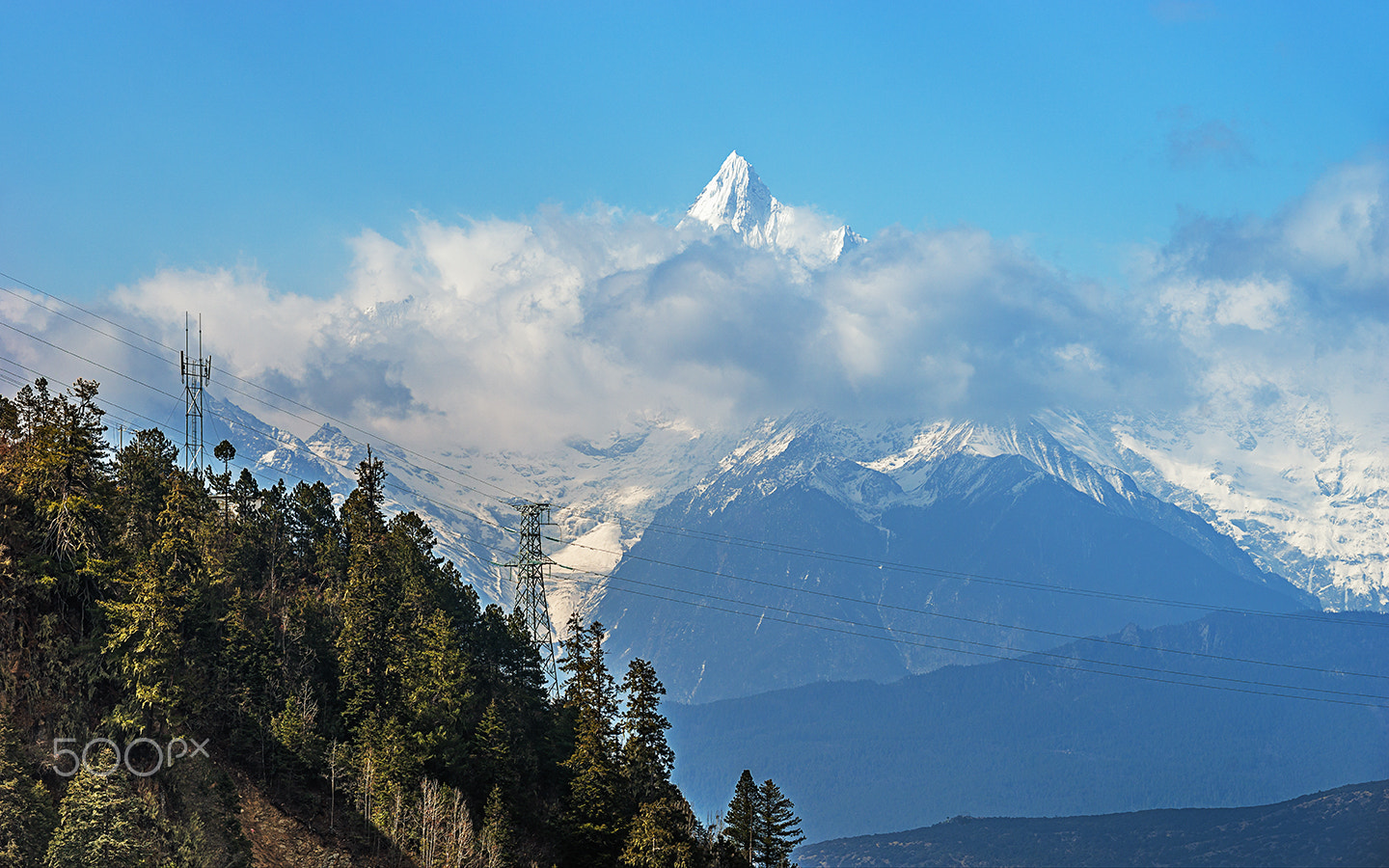 Sony a99 II sample photo. The morning of the mianzimu snow mountain photography