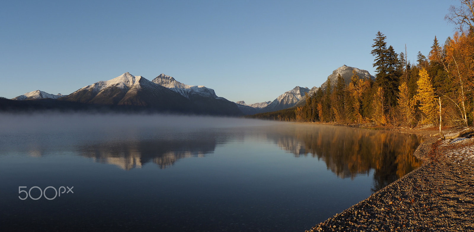 Olympus OM-D E-M5 II sample photo. First snows, fall evening, glacier np photography