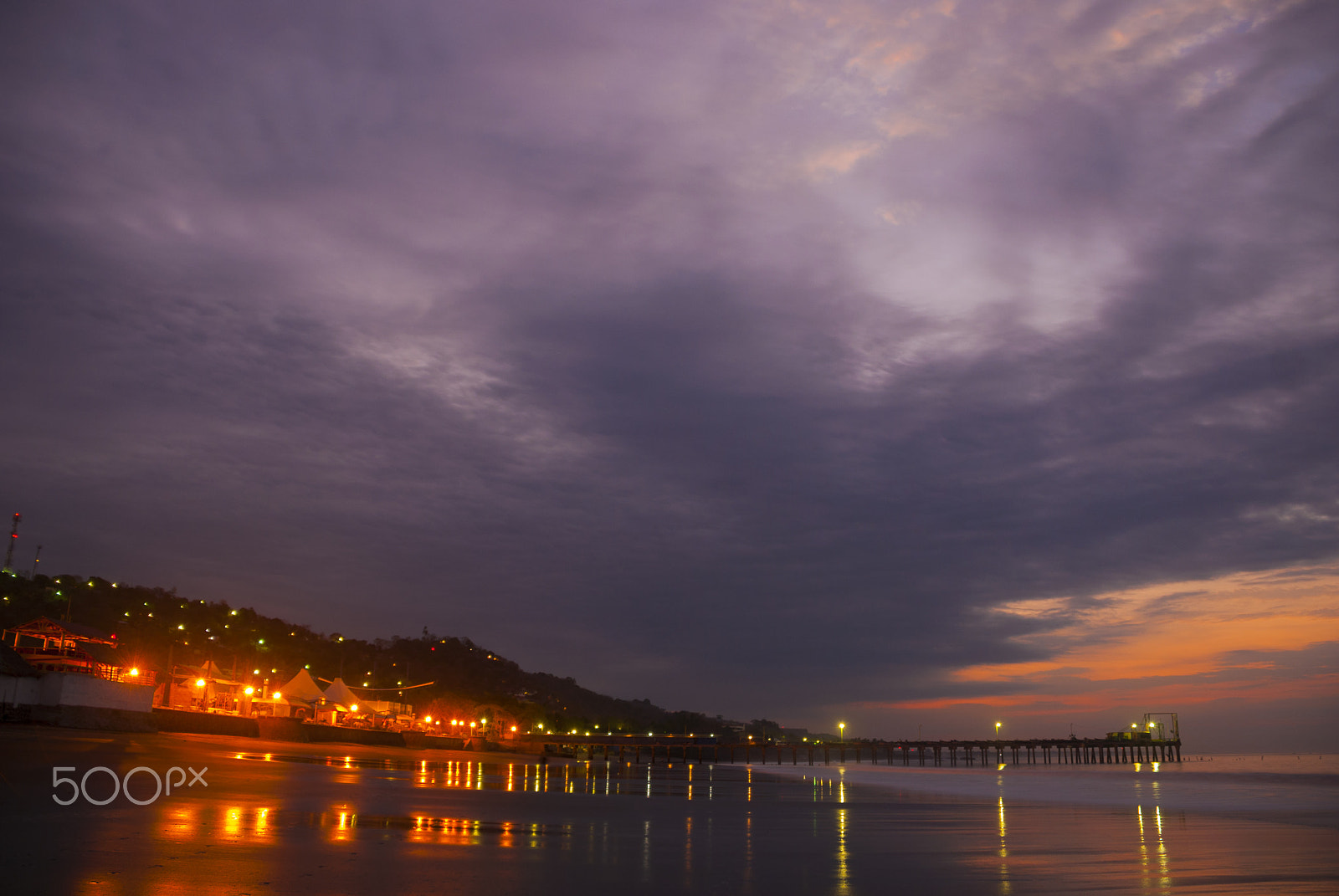 Nikon D200 sample photo. Orange sunset at the beach in el salvador photography