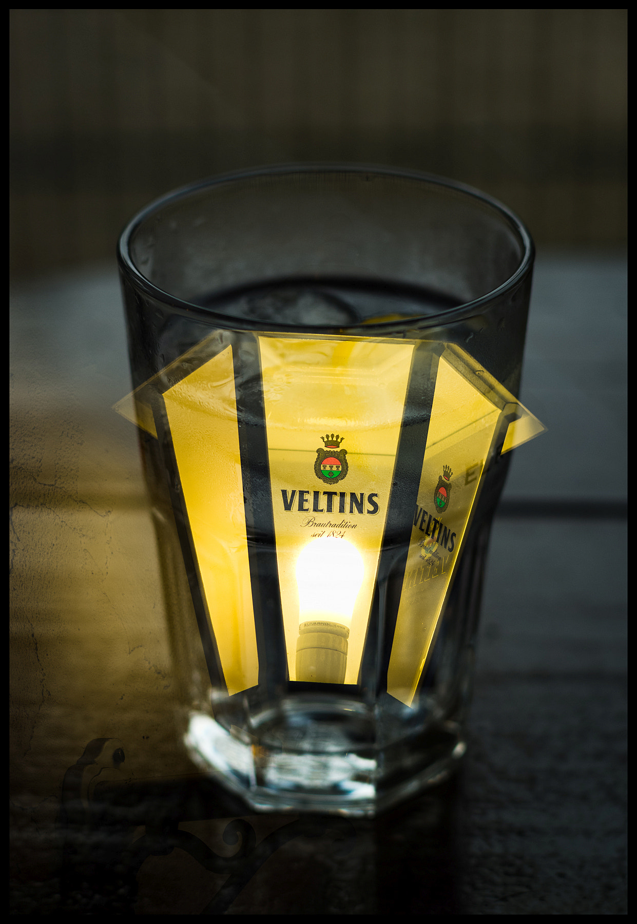Pentax K-5 IIs + A Series Lens sample photo. Veltins in a cup photography