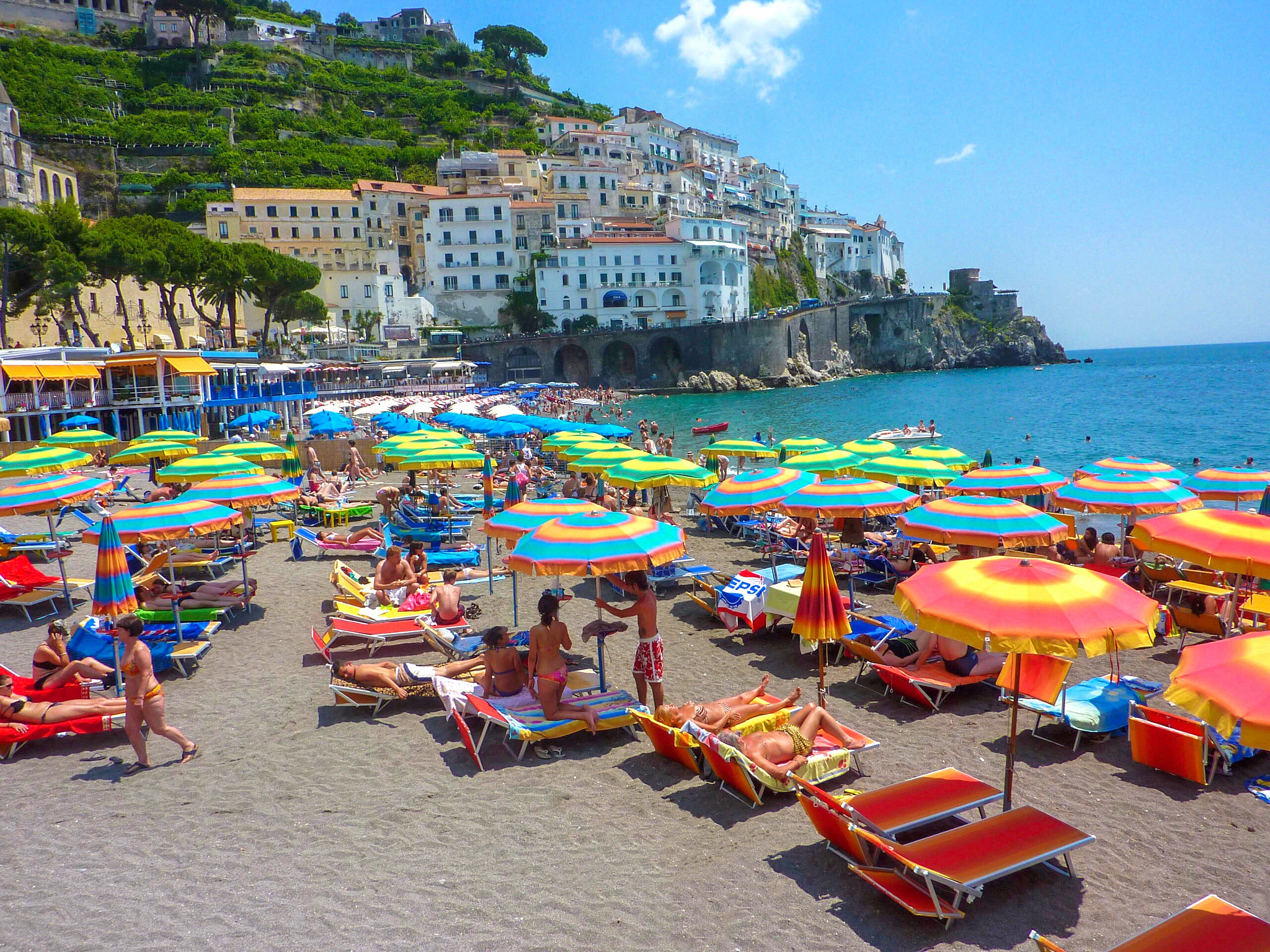 Panasonic DMC-ZS1 sample photo. Beach in amalfi photography