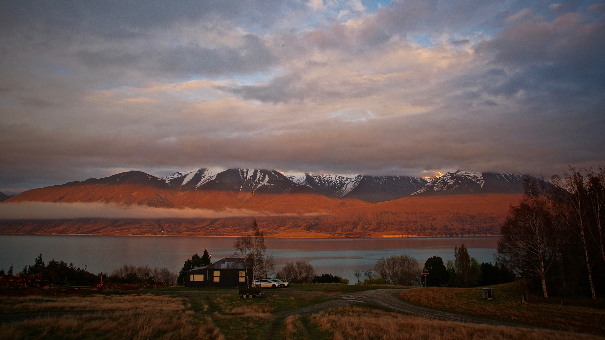 Pentax K-7 sample photo. Braemar station by lake pukaki before sunrise photography