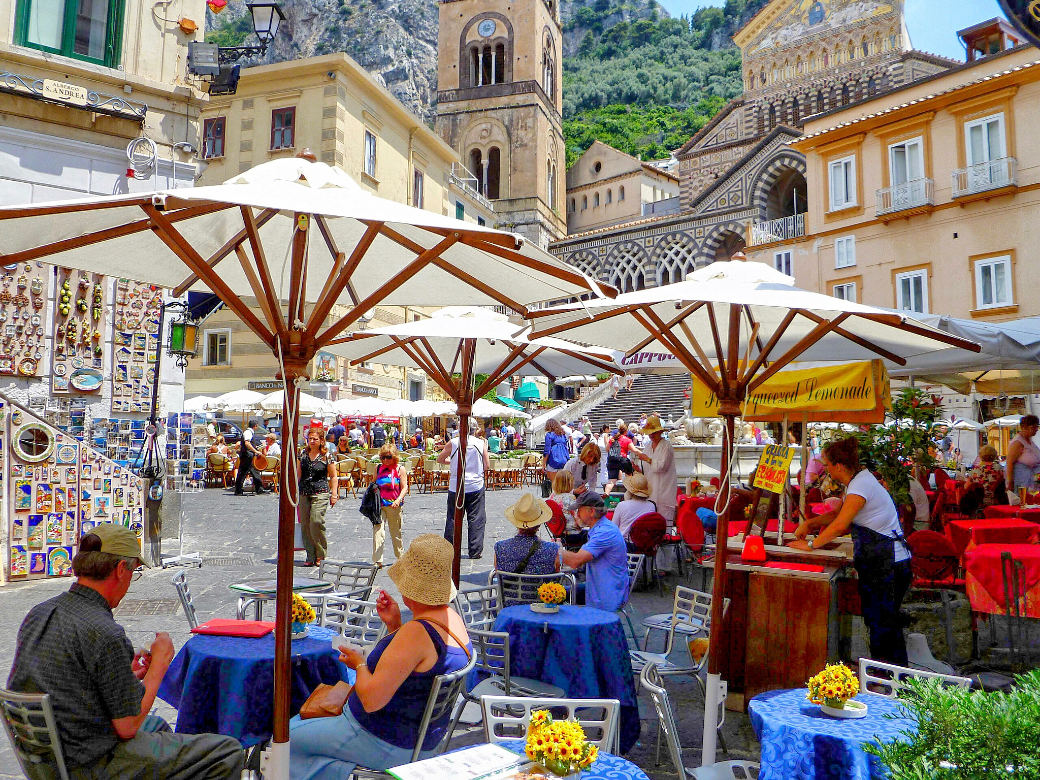 Panasonic DMC-FH20 sample photo. Piazza duomo in amalfi italy photography