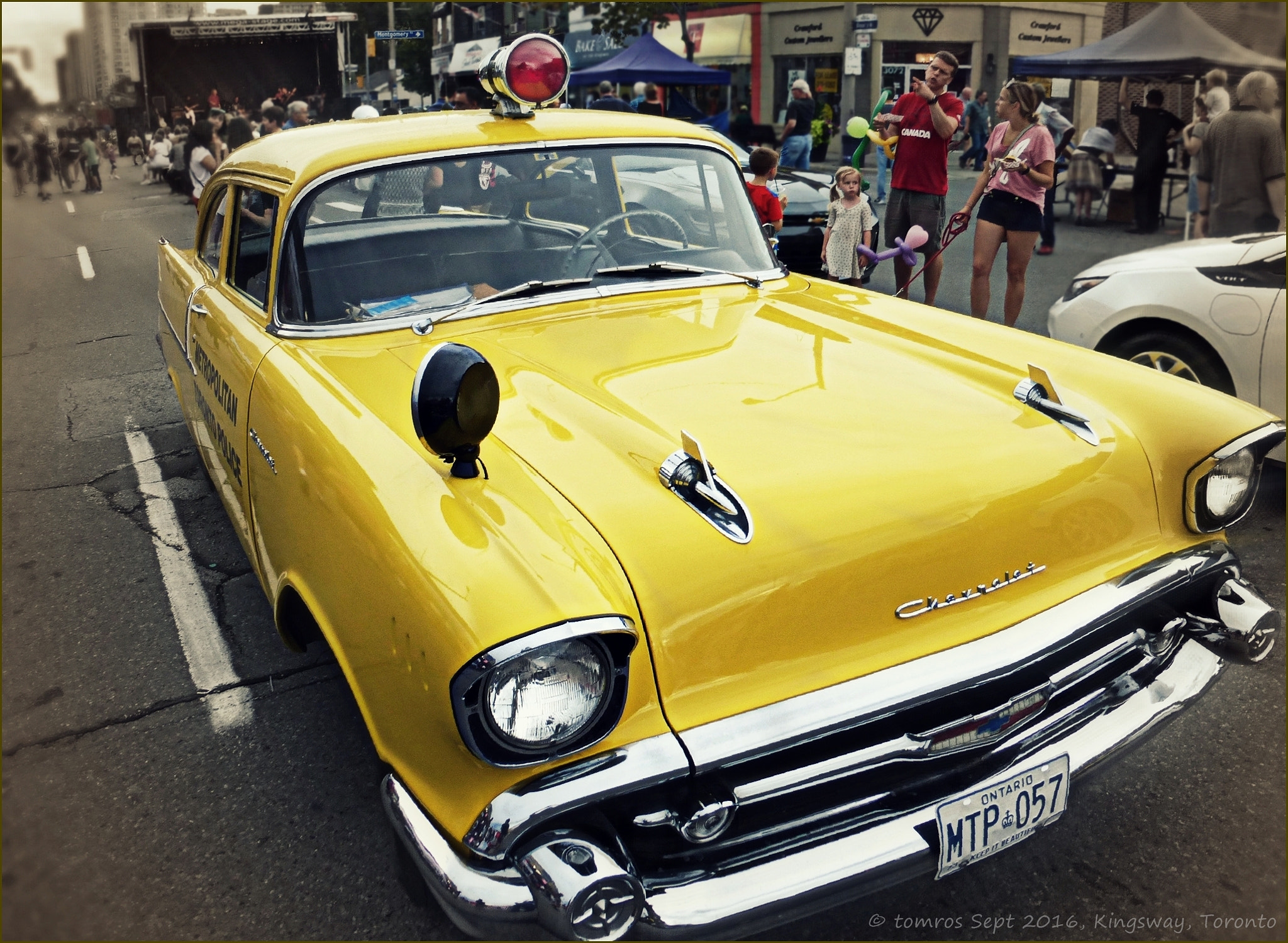 Panasonic Lumix DMC-ZS25 (Lumix DMC-TZ35) sample photo. 1957 chevy police car, also referred to as 'big yellow taxi' photography