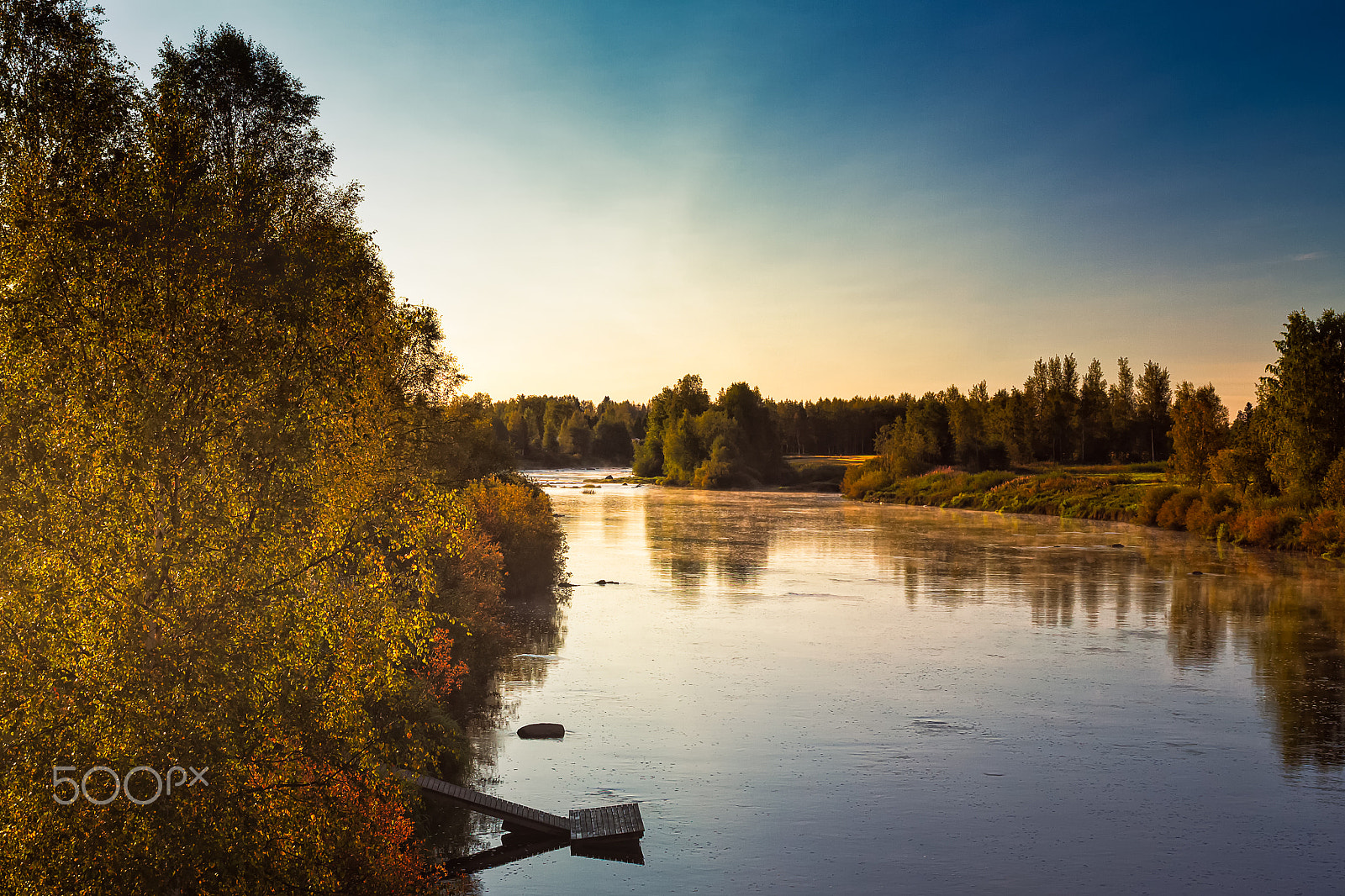 Canon EOS 50D sample photo. Autumn sunrise by the river photography